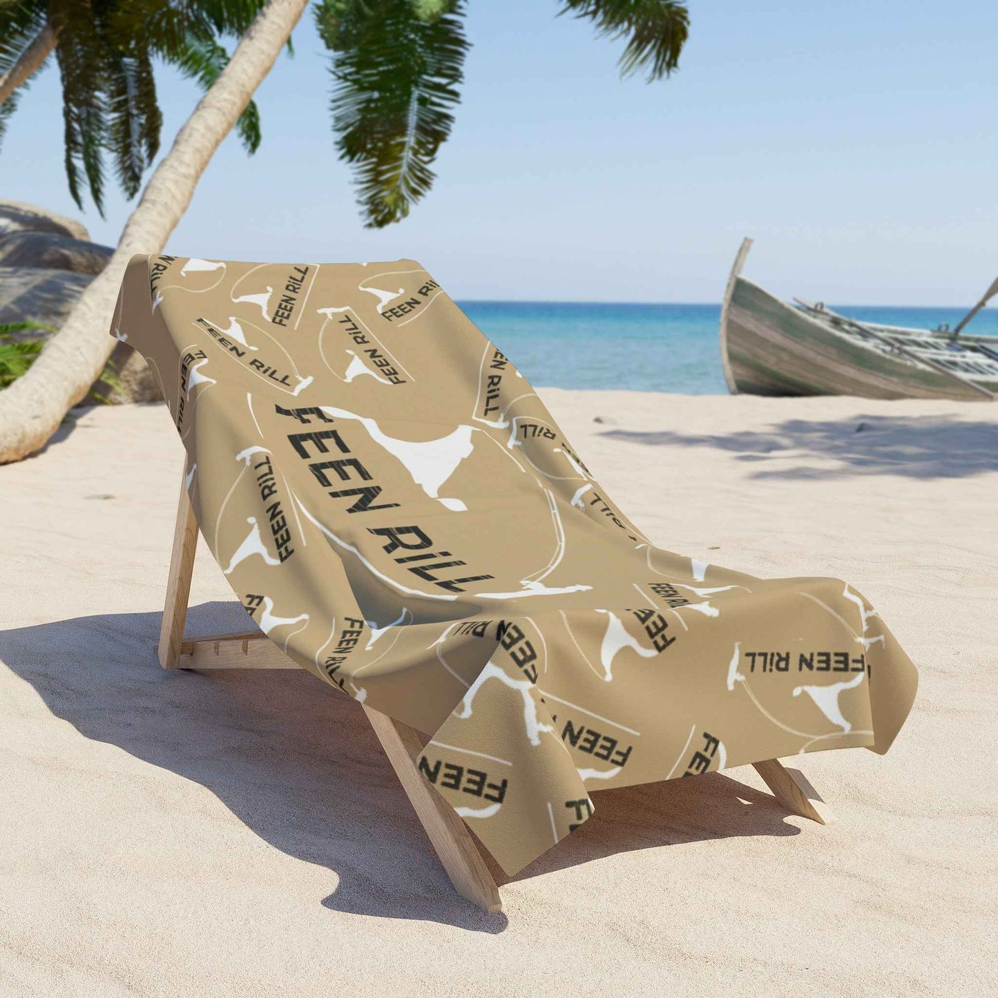 Feen Rill Tan Beach Towel