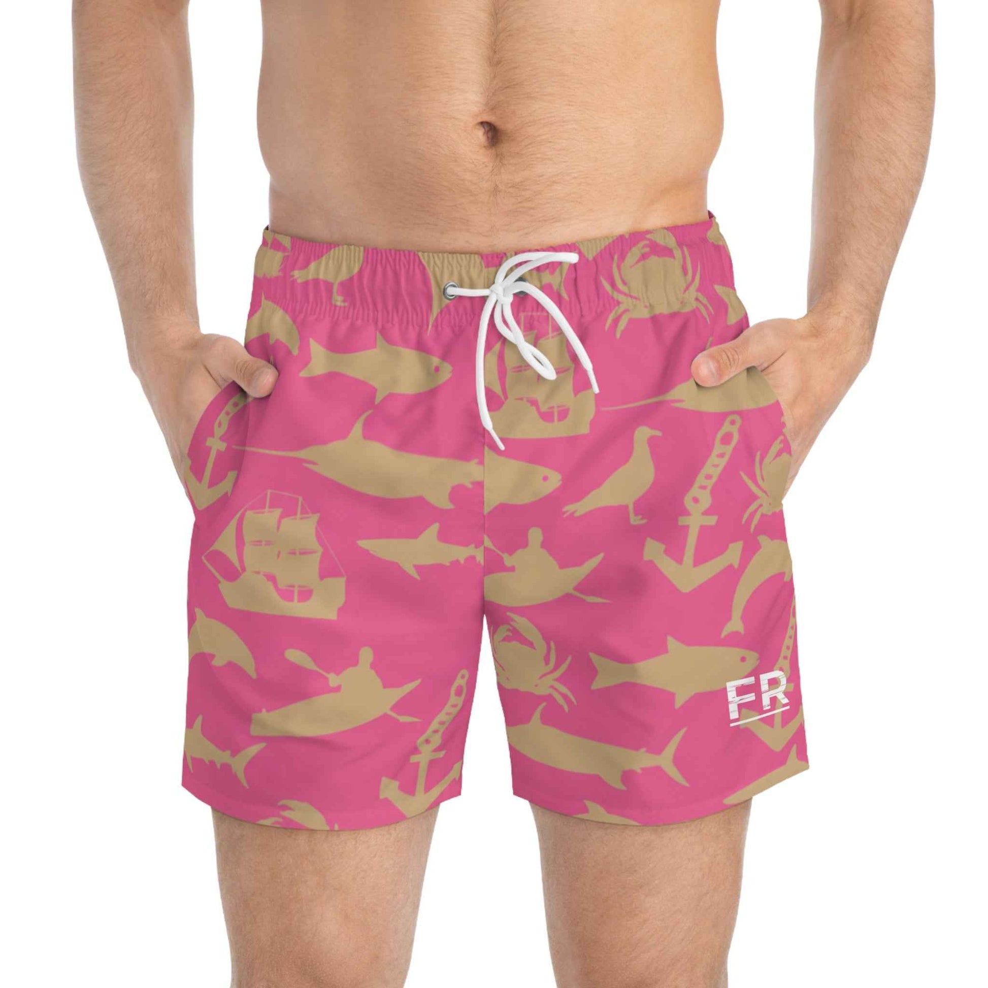 Feen Rill Pink Marine Swim Trunks
