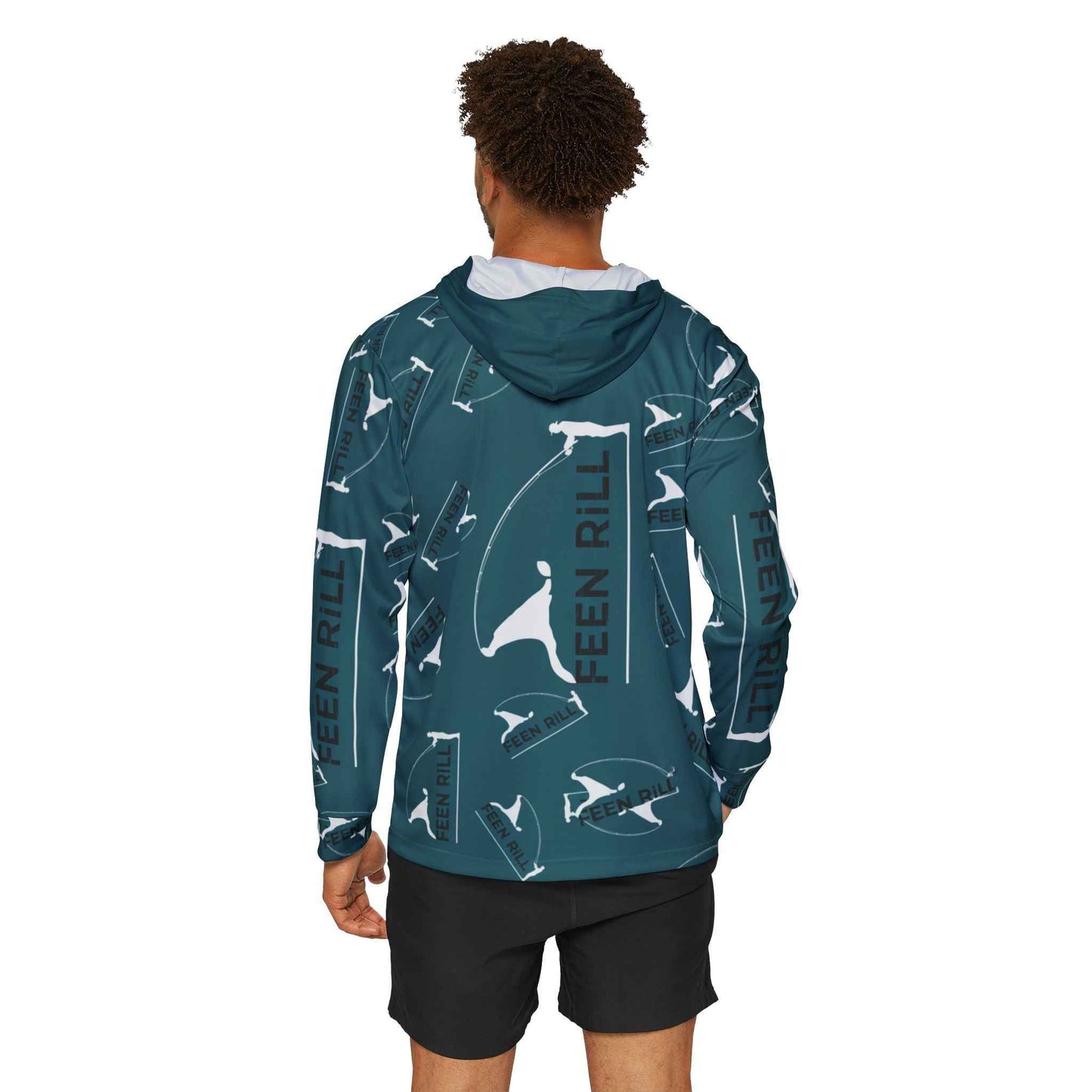 Feen Rill Deep Teal Men's Sports Lightweight Hoodie