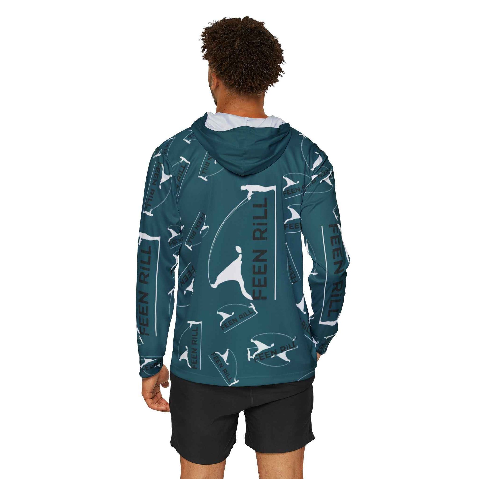 Feen Rill Deep Teal Men's Sports Lightweight Hoodie