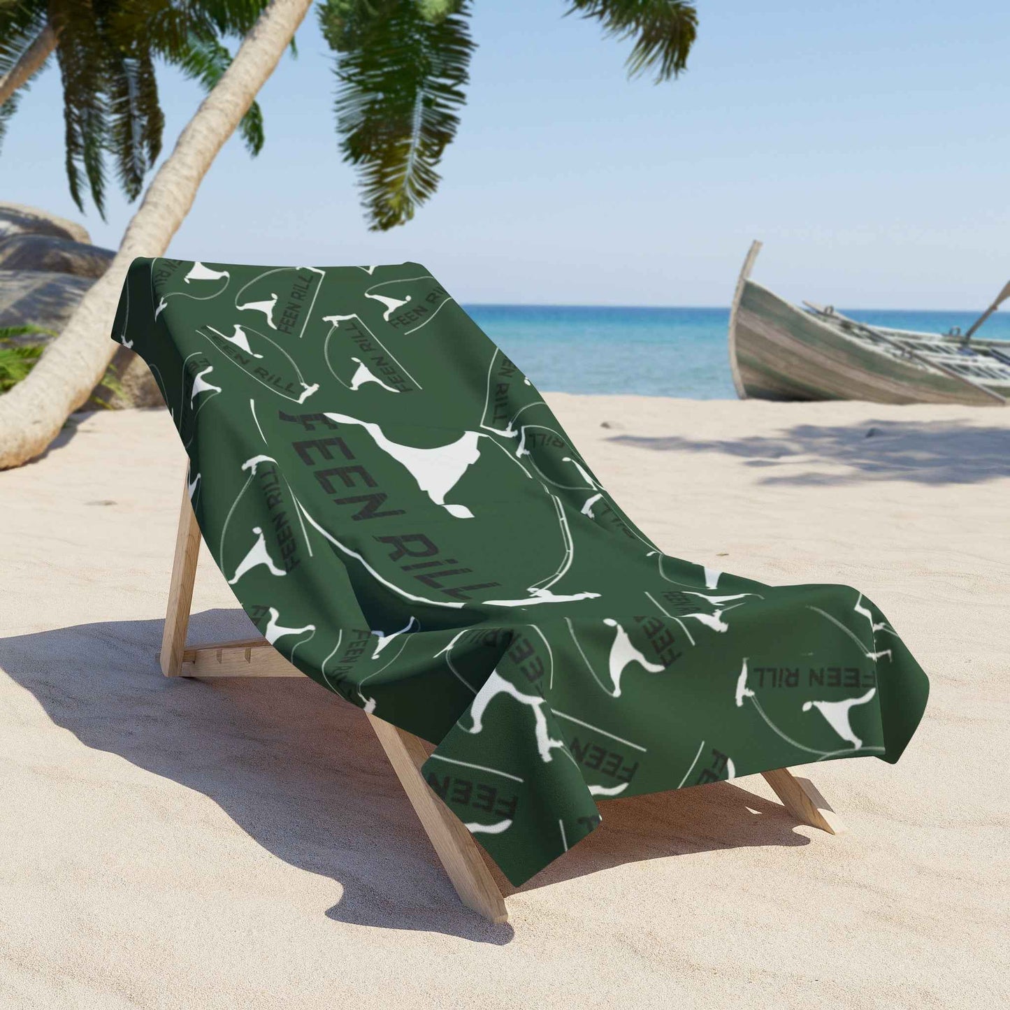 Feen Rill Hunter Green Beach Towel