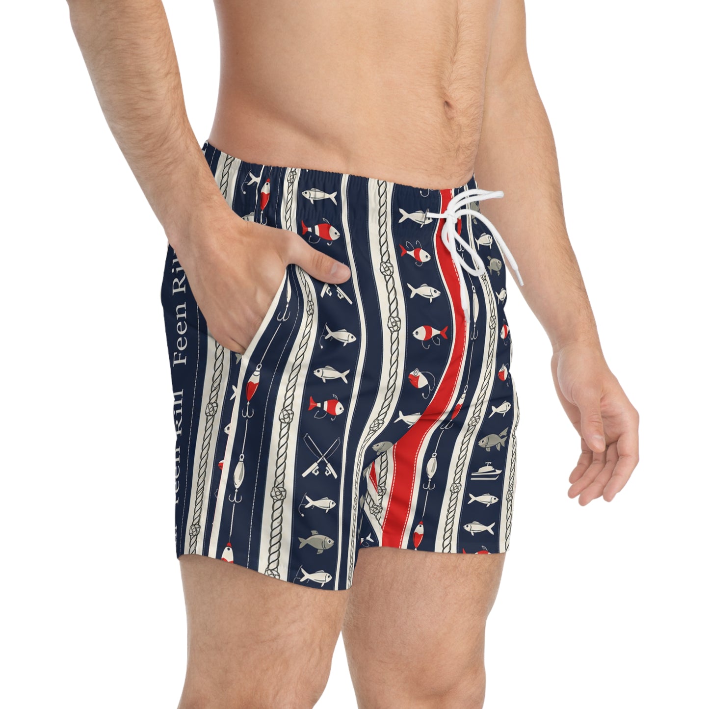 Feen Rill Fish n Ship Swim Trunks