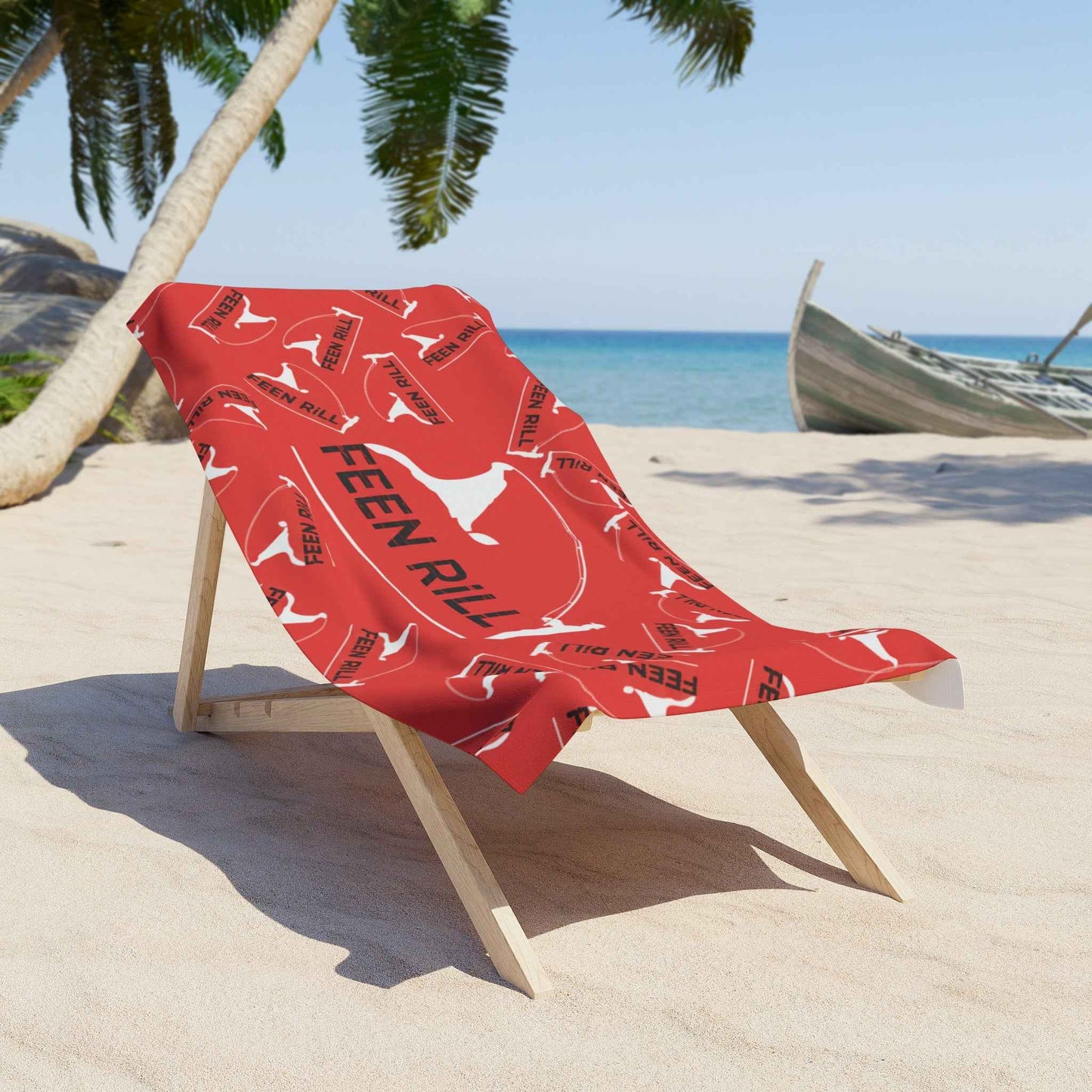 Feen Rill Red Beach Towel