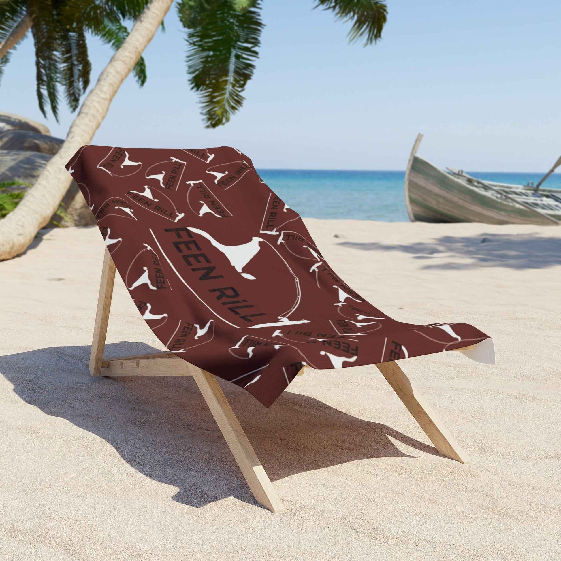 Feen Rill Burgundy Beach Towel
