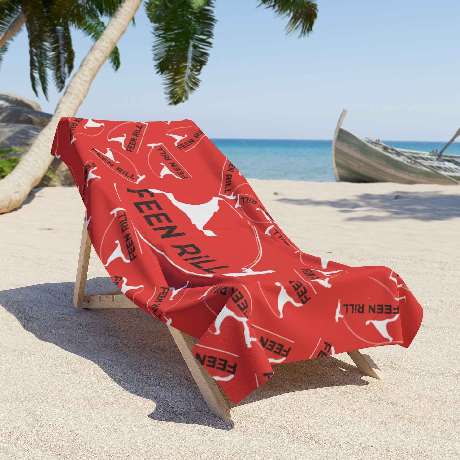 Feen Rill Red Beach Towel