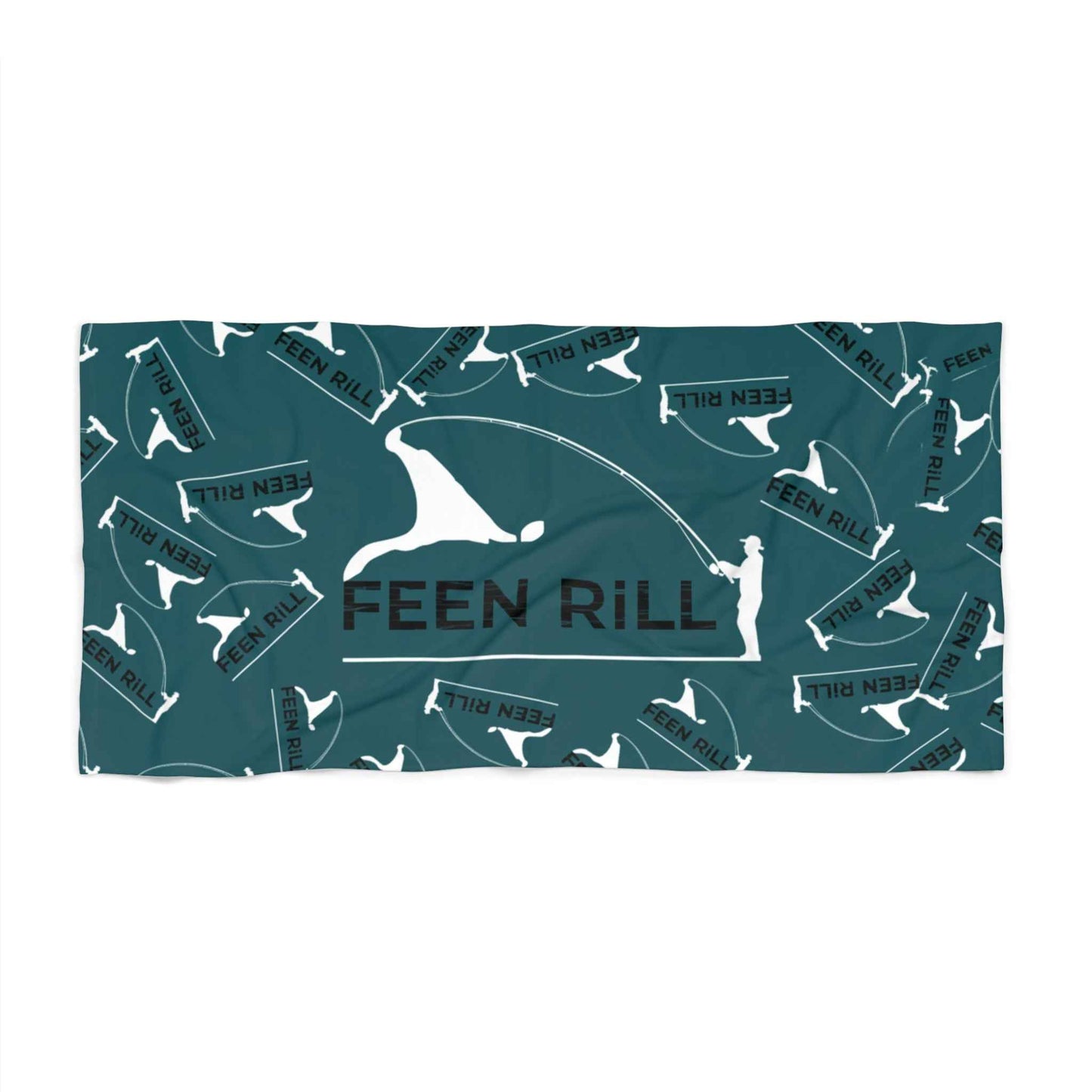 Feen Rill Deep Teal Beach Towel