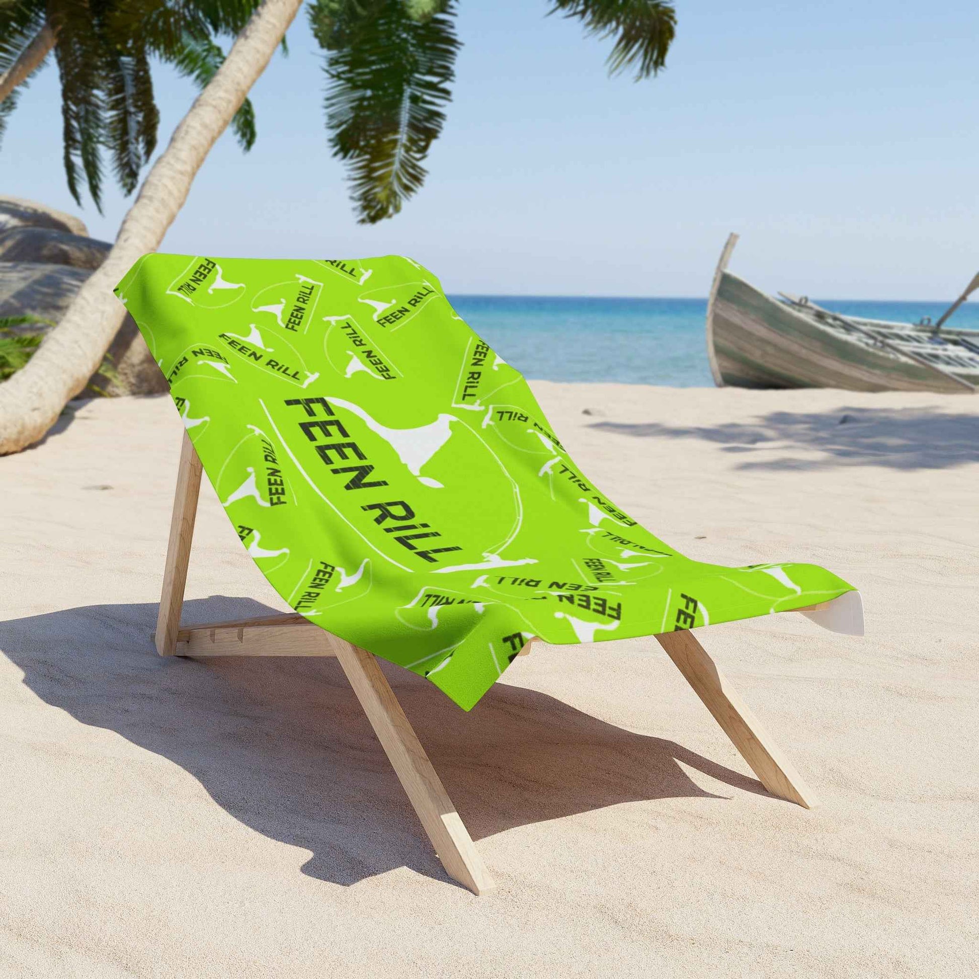 Feen Rill Neon Green Beach Towel