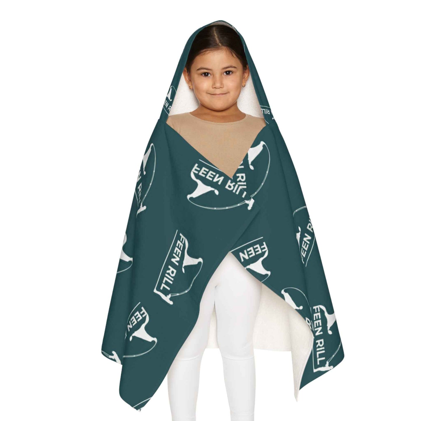 Feen Rill Deep Teal Youth Hooded Towel