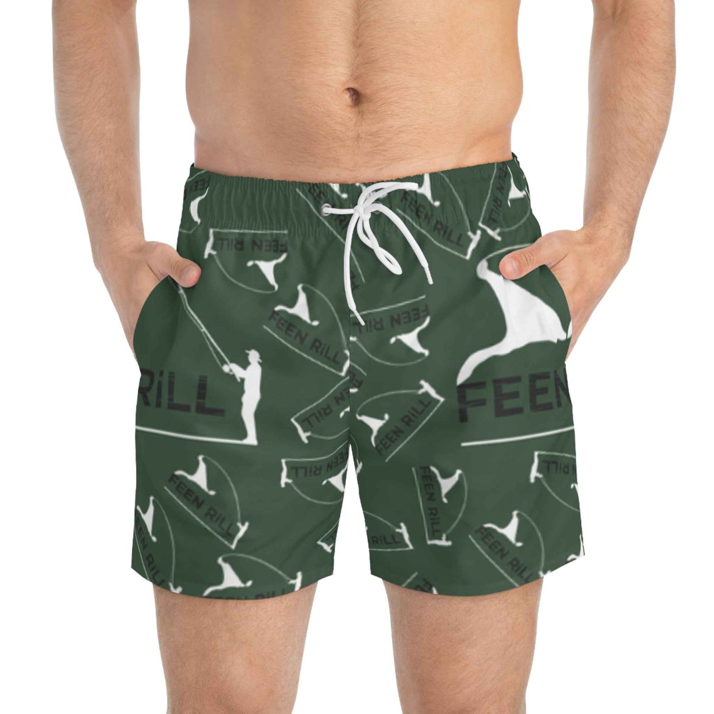 Feen Rill Hunter Green Swim Trunks