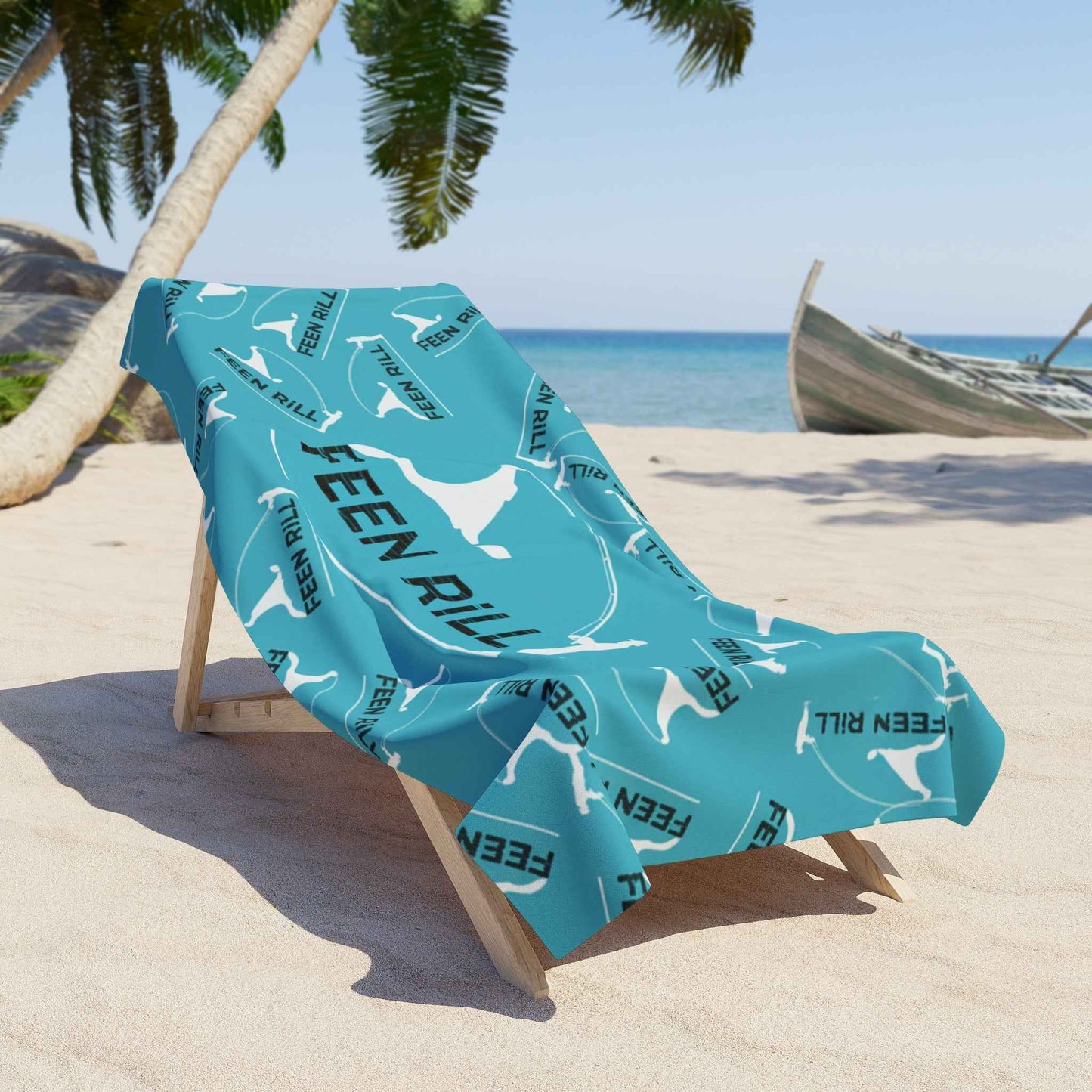 Feen Rill Teal Beach Towel