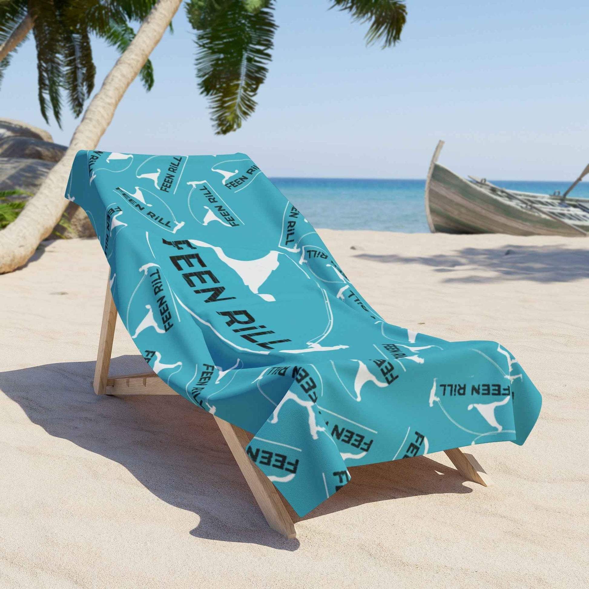 Feen Rill Teal Beach Towel