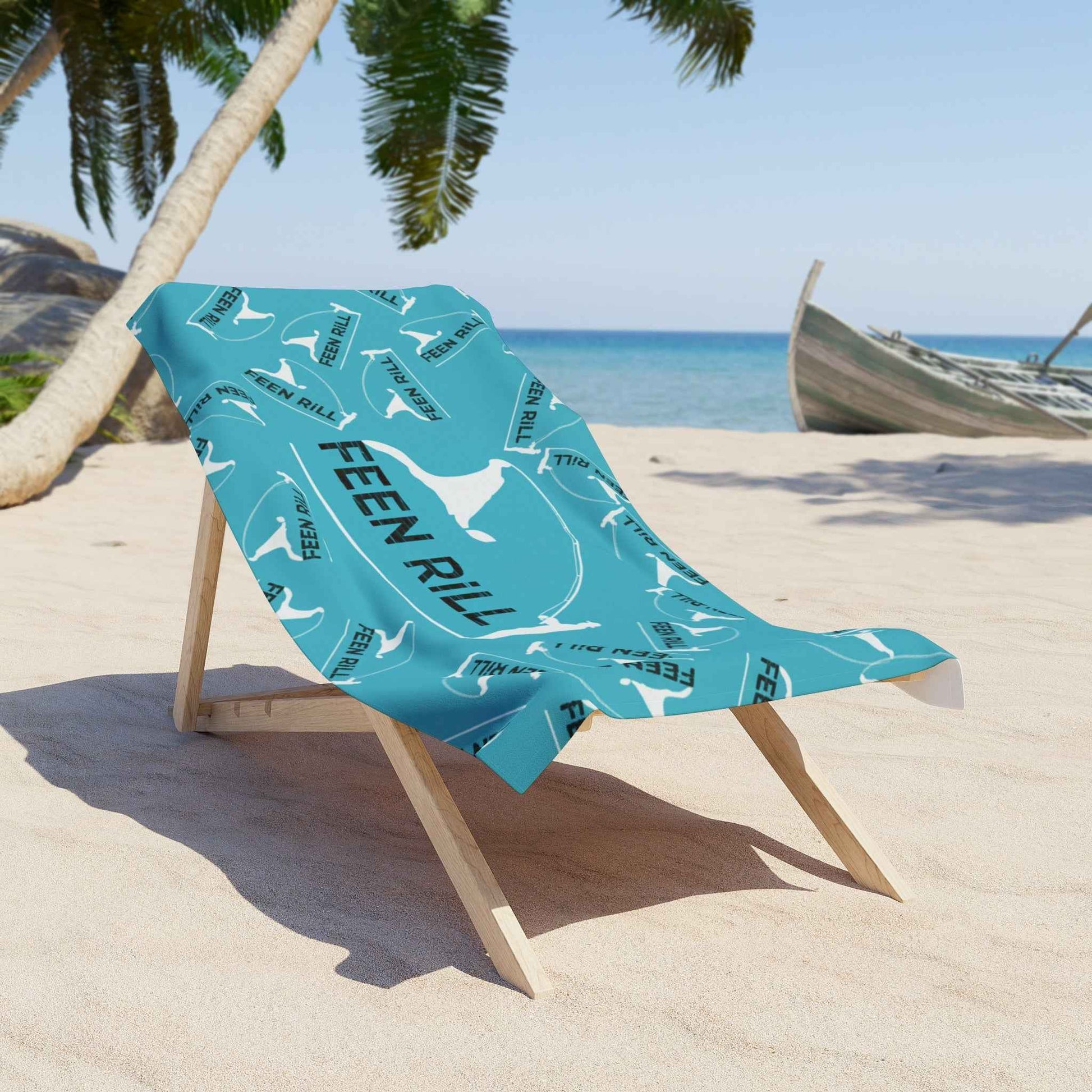 Feen Rill Teal Beach Towel