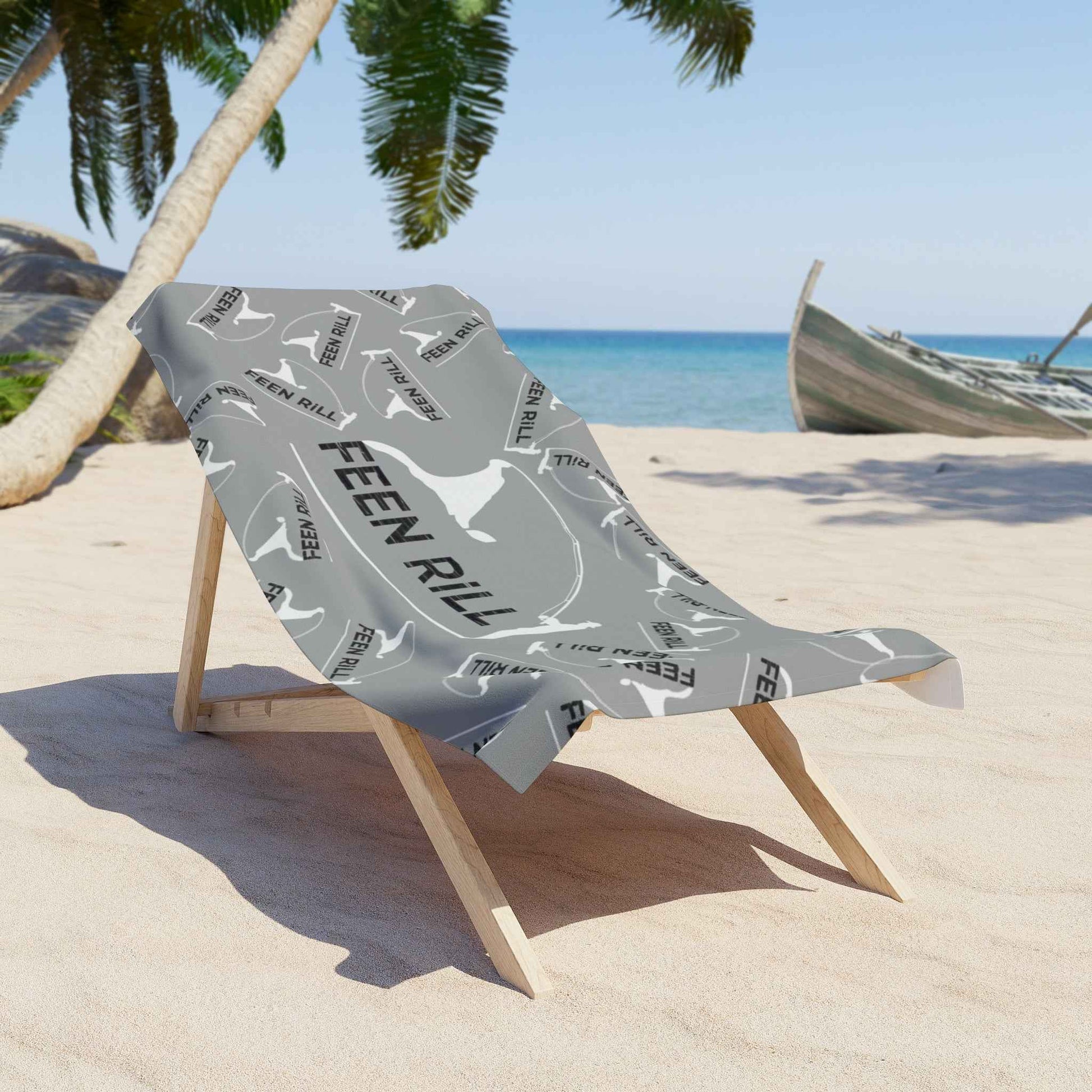 Feen Rill Grey Beach Towel
