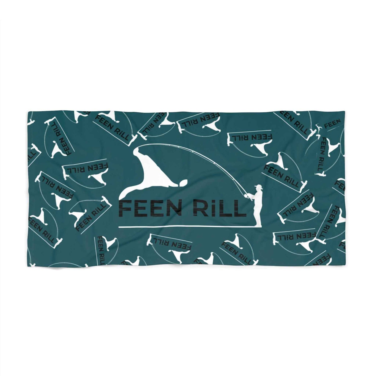Feen Rill Deep Teal Beach Towel