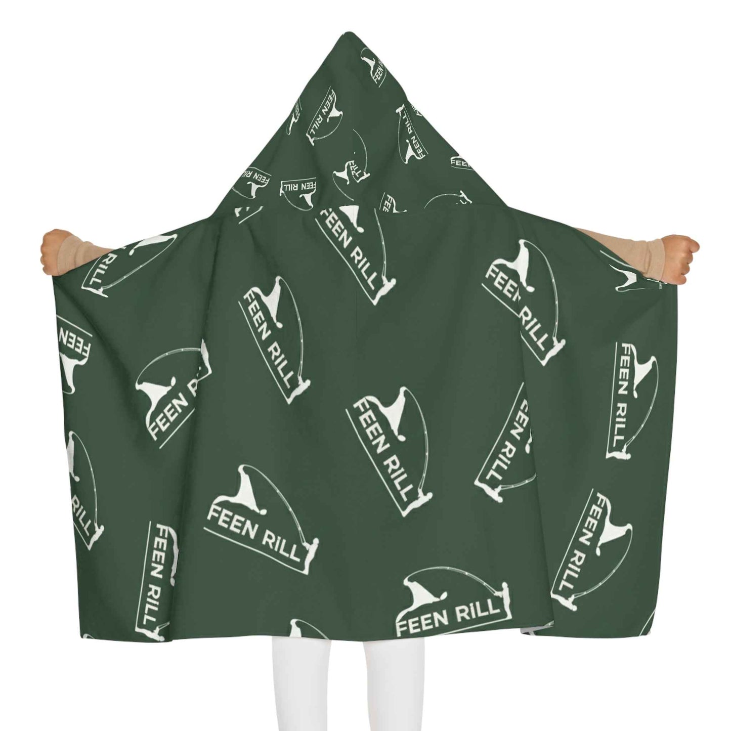 Feen Rill Hunter Green Youth Hooded Towel
