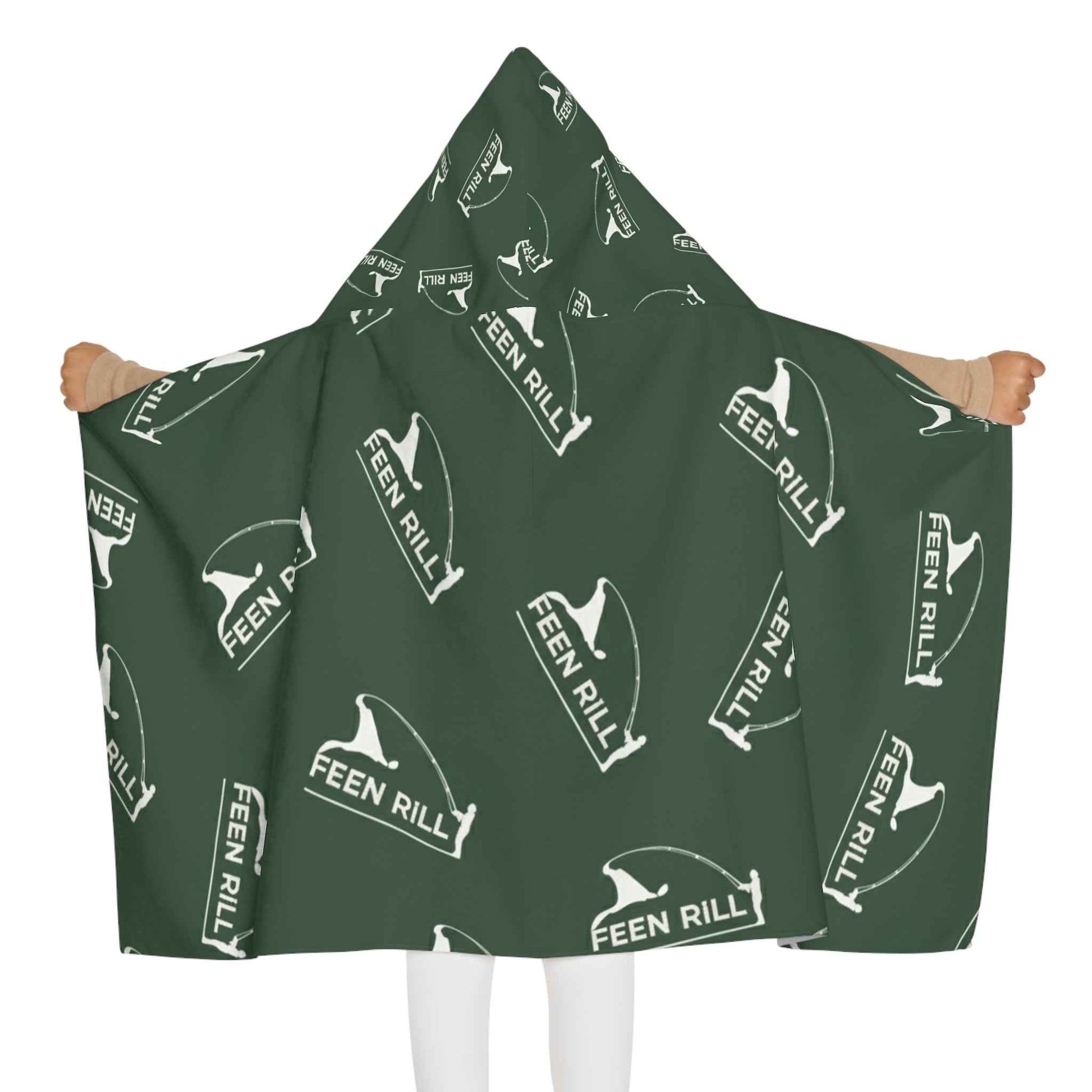 Feen Rill Hunter Green Youth Hooded Towel