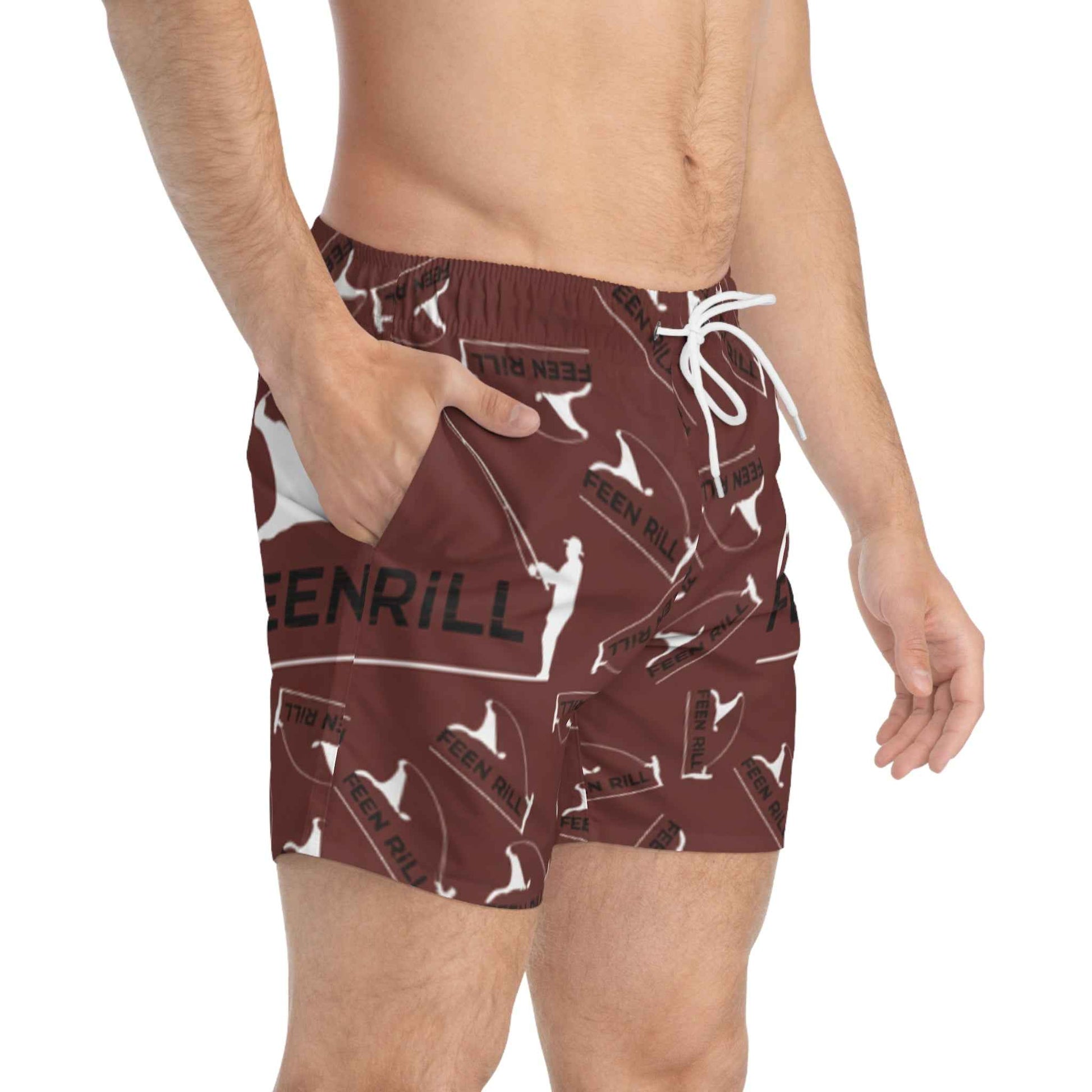 Feen Rill Burgundy Swim Trunks