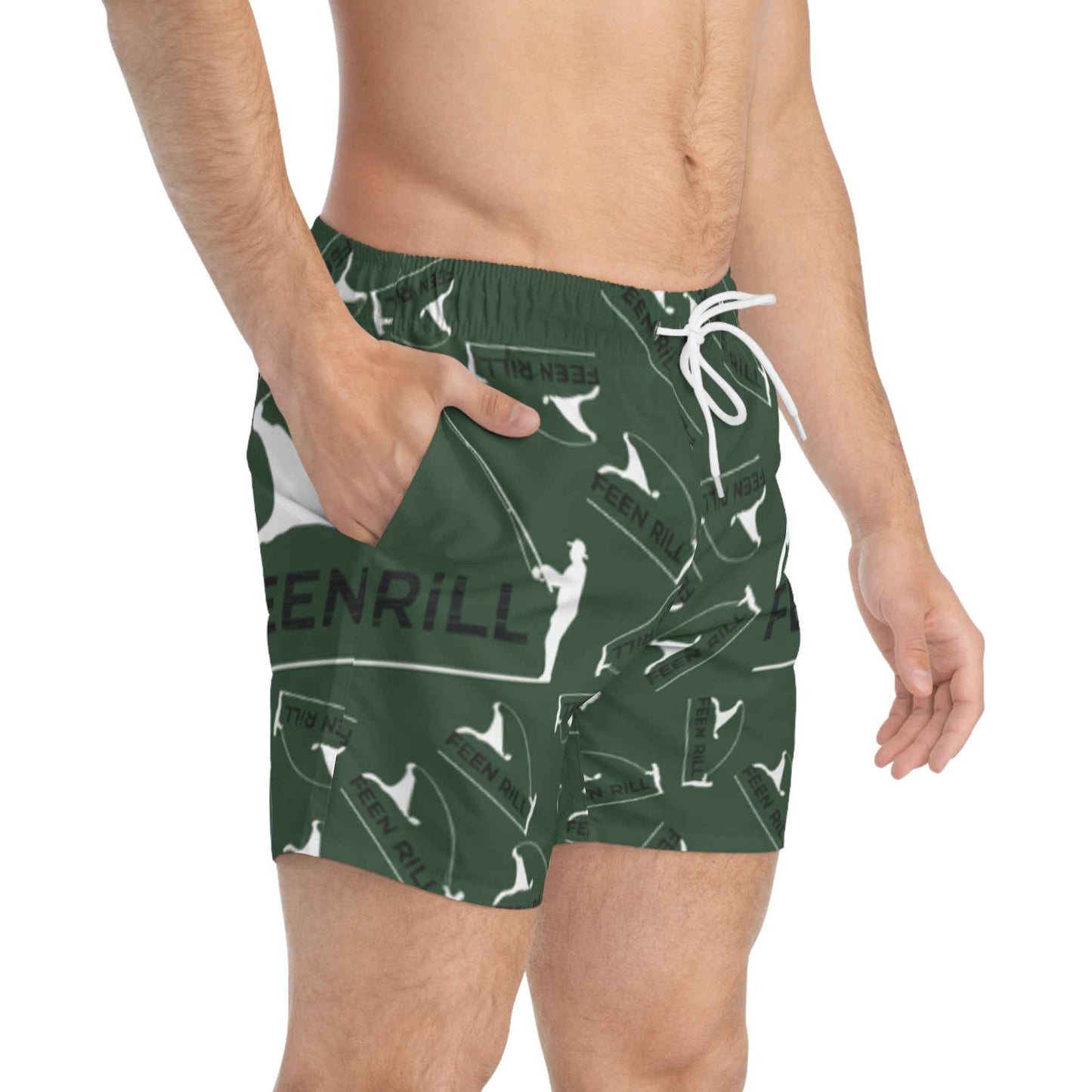 Feen Rill Hunter Green Swim Trunks