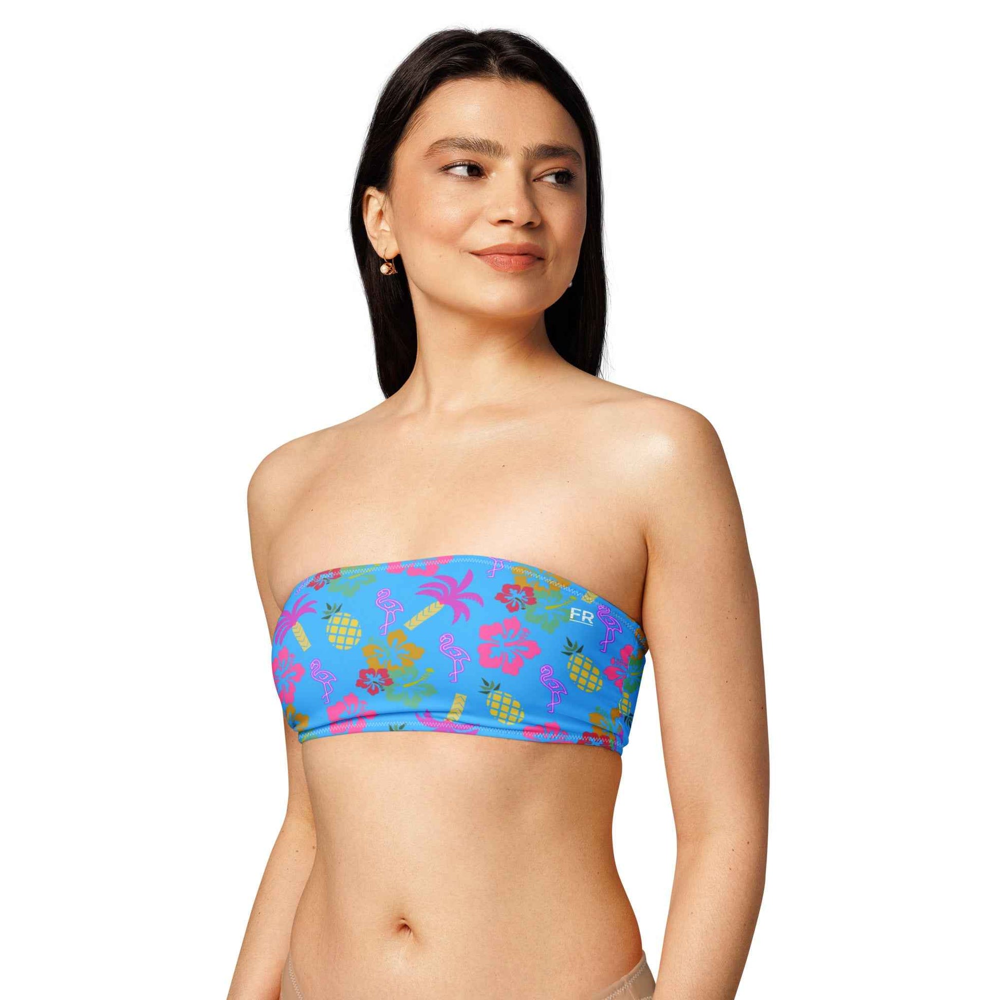 Recycled bandeau bikini top