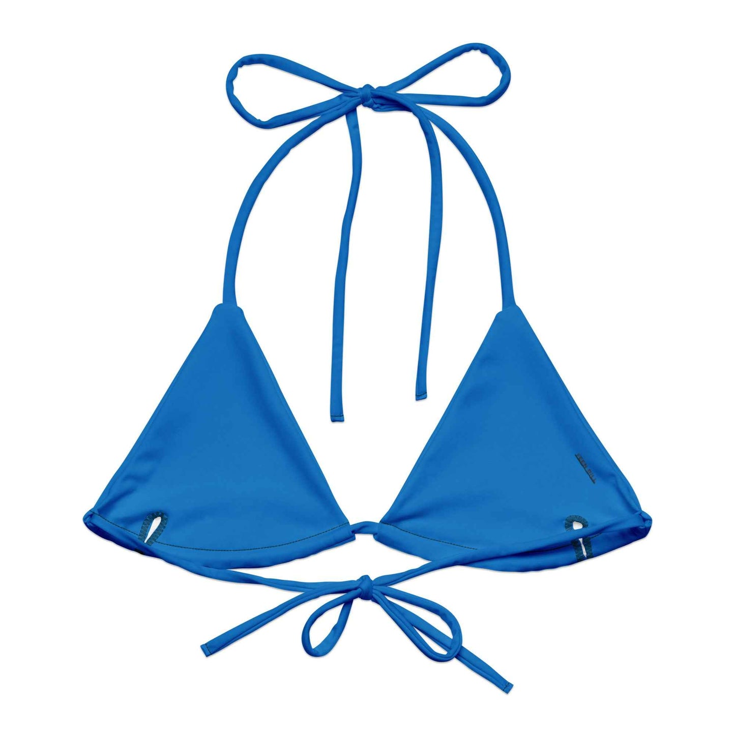 All-over print recycled string bikini top