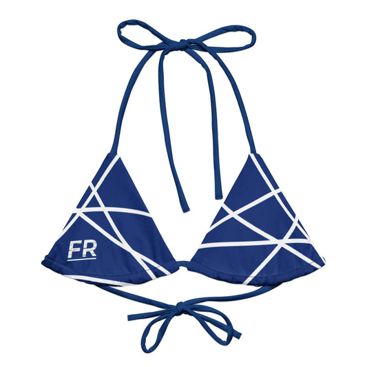 All-over print recycled string bikini top