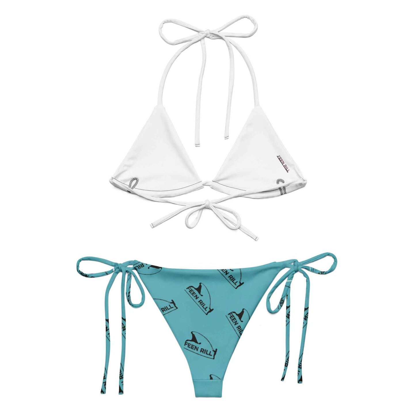 All-over print recycled string bikini