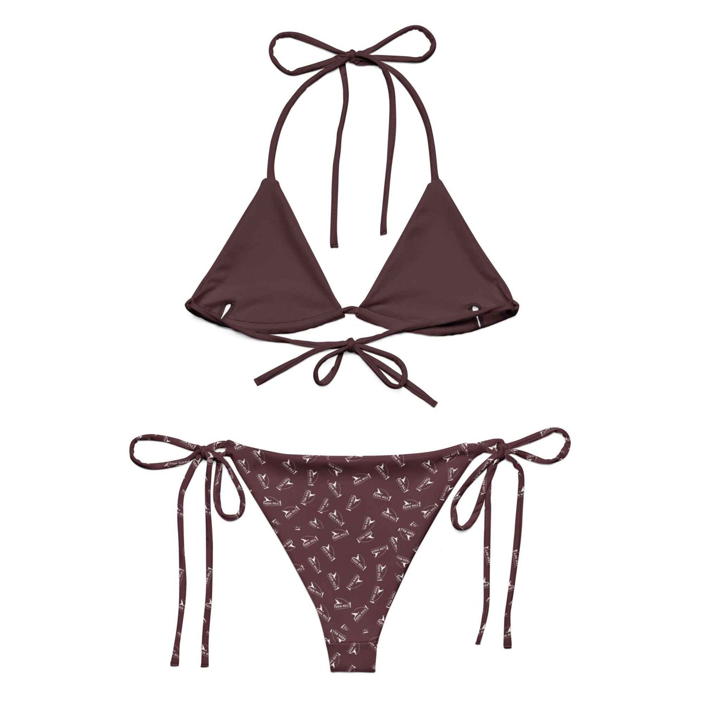 All-over print recycled string bikini