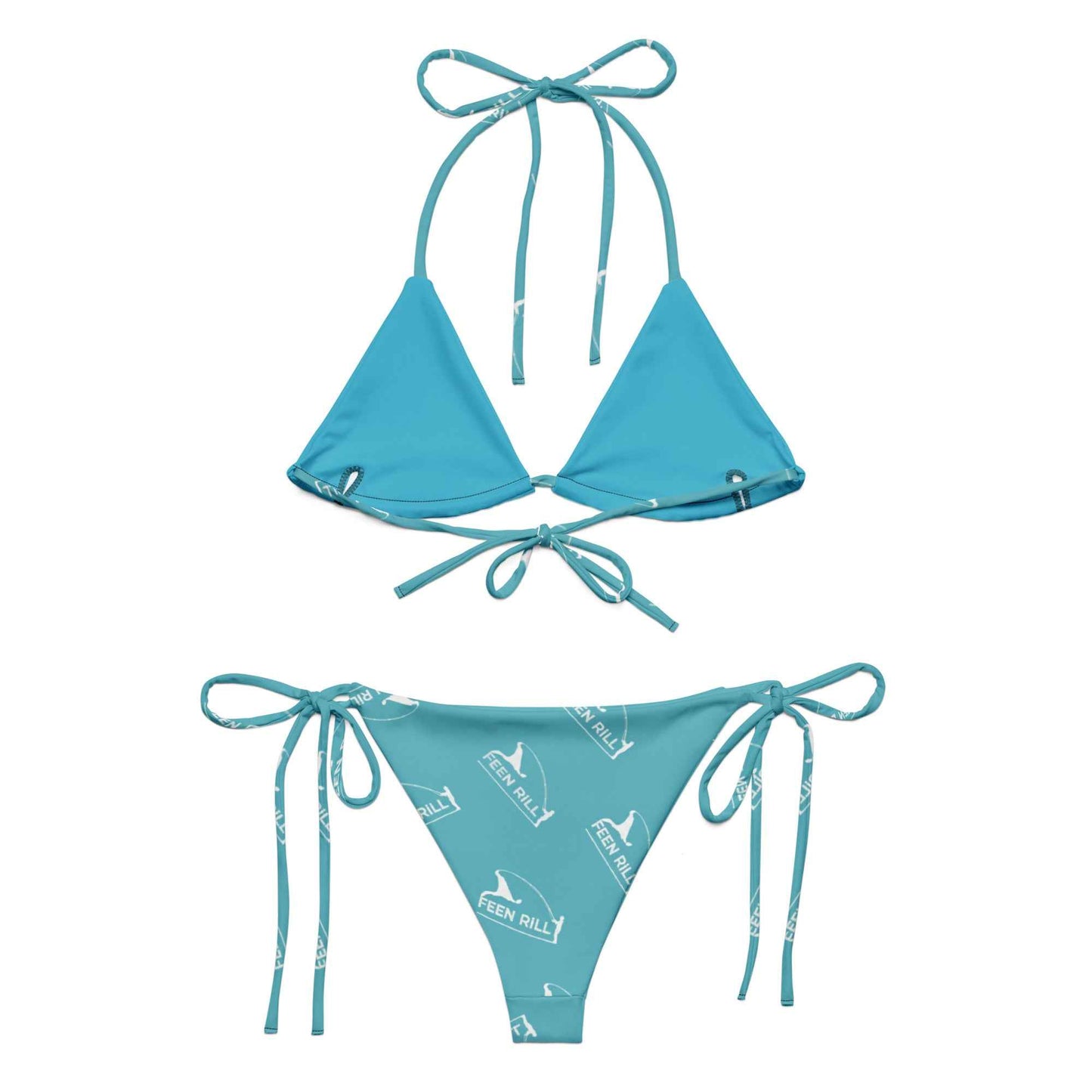 All-over print recycled string bikini