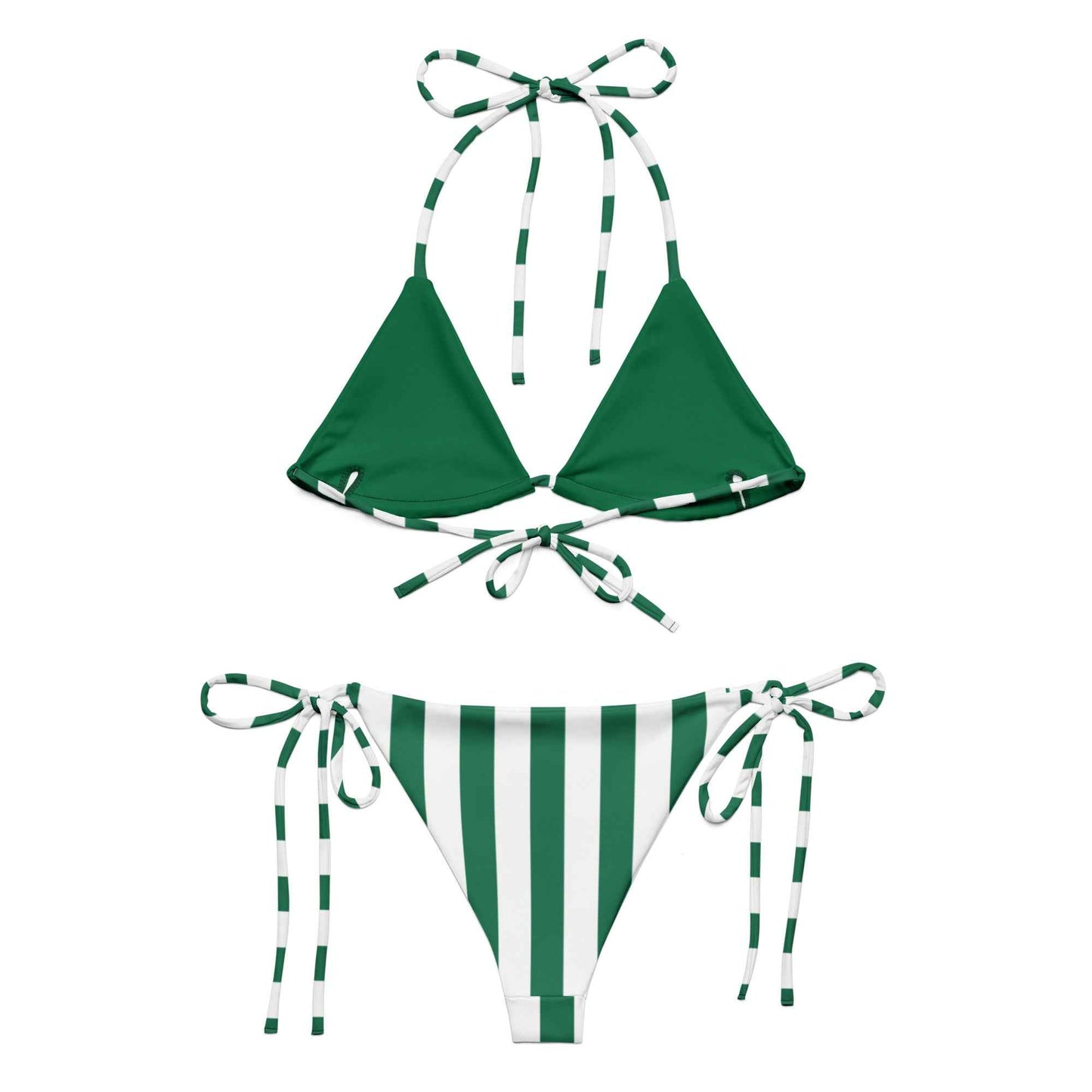 All-over print recycled string bikini