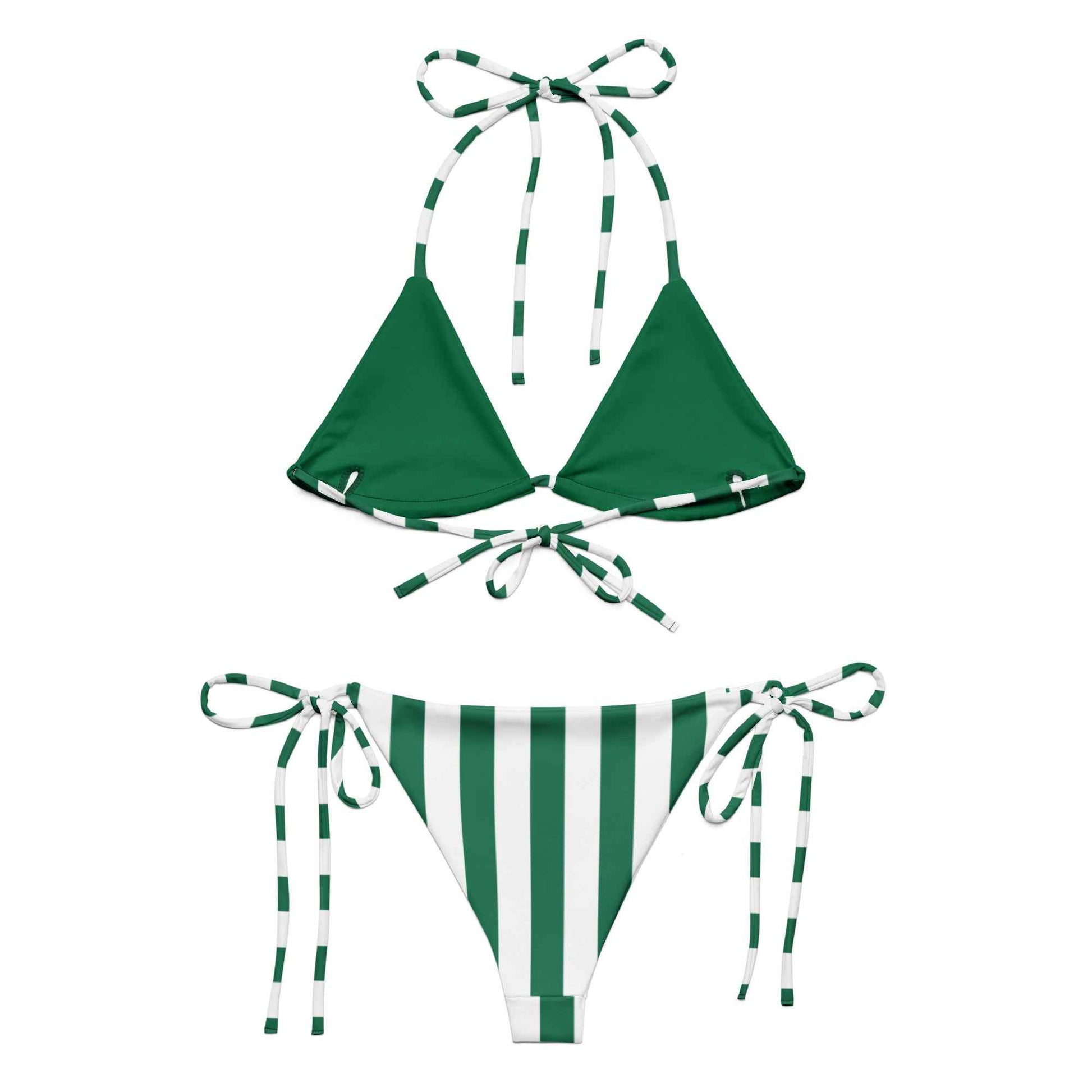 All-over print recycled string bikini