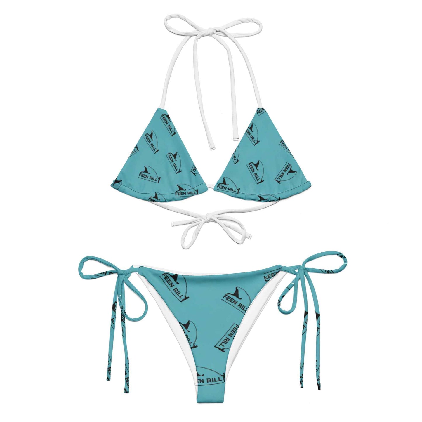 All-over print recycled string bikini