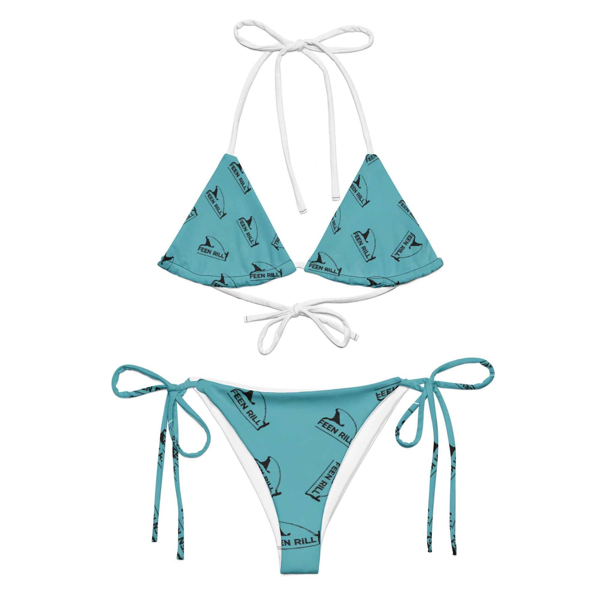 All-over print recycled string bikini