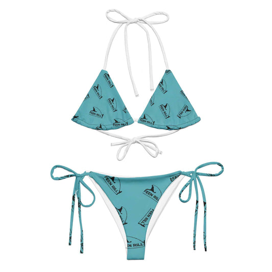 All-over print recycled string bikini