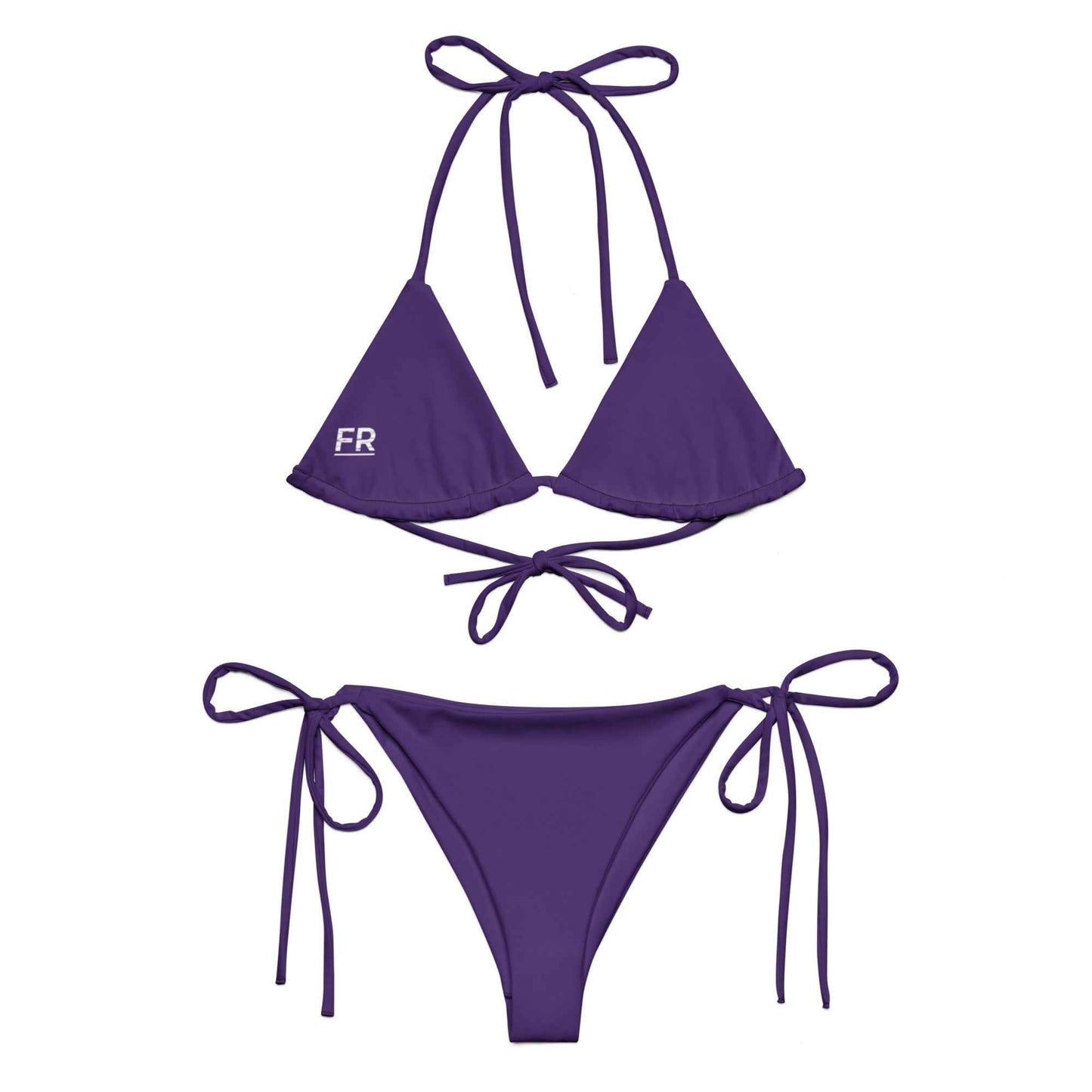 All-over print recycled string bikini
