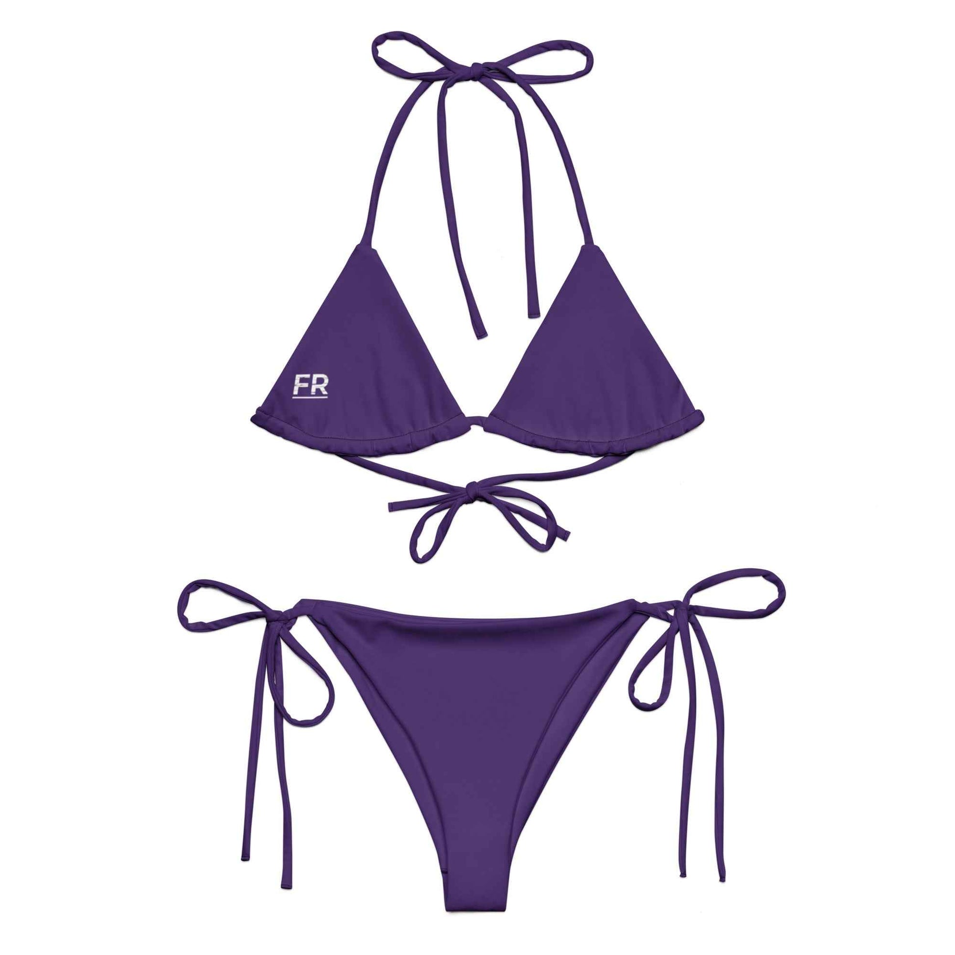 All-over print recycled string bikini