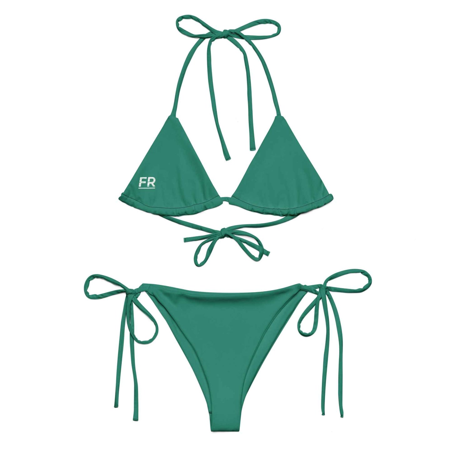 All-over print recycled string bikini