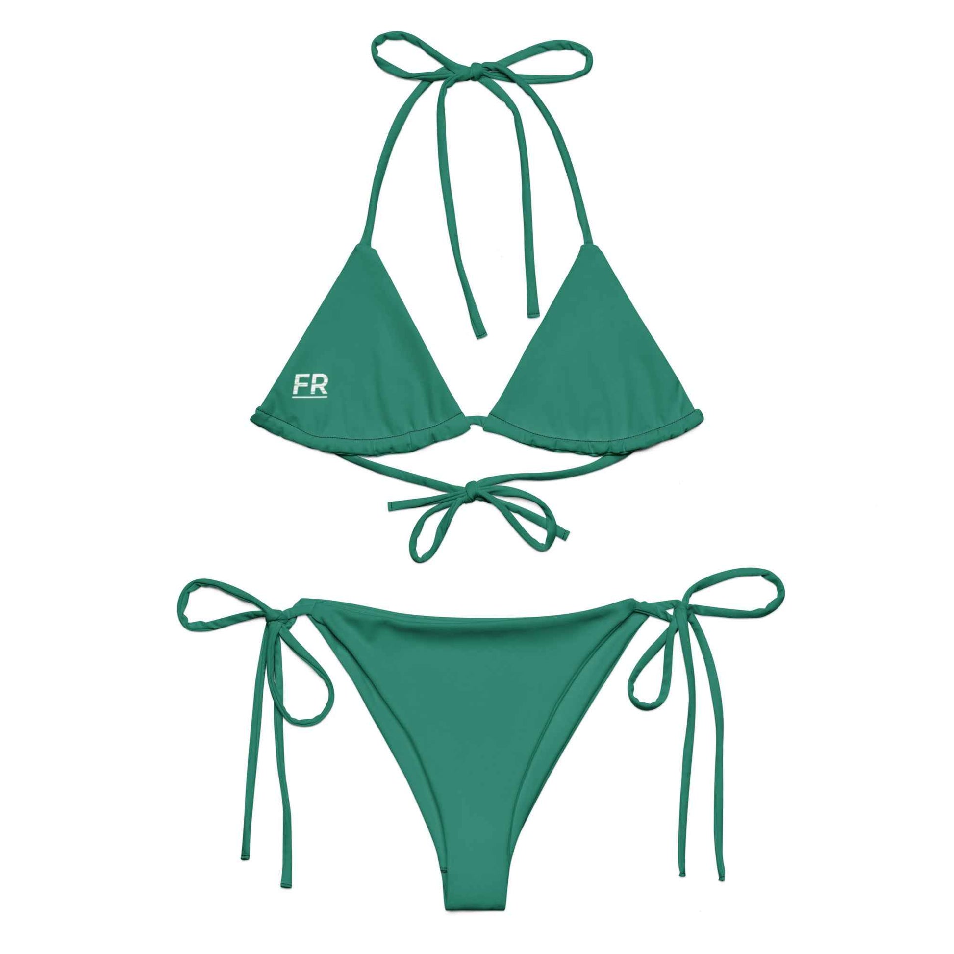 All-over print recycled string bikini