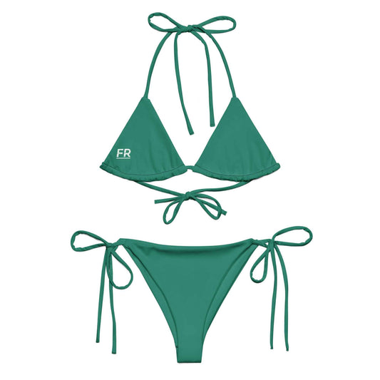 All-over print recycled string bikini