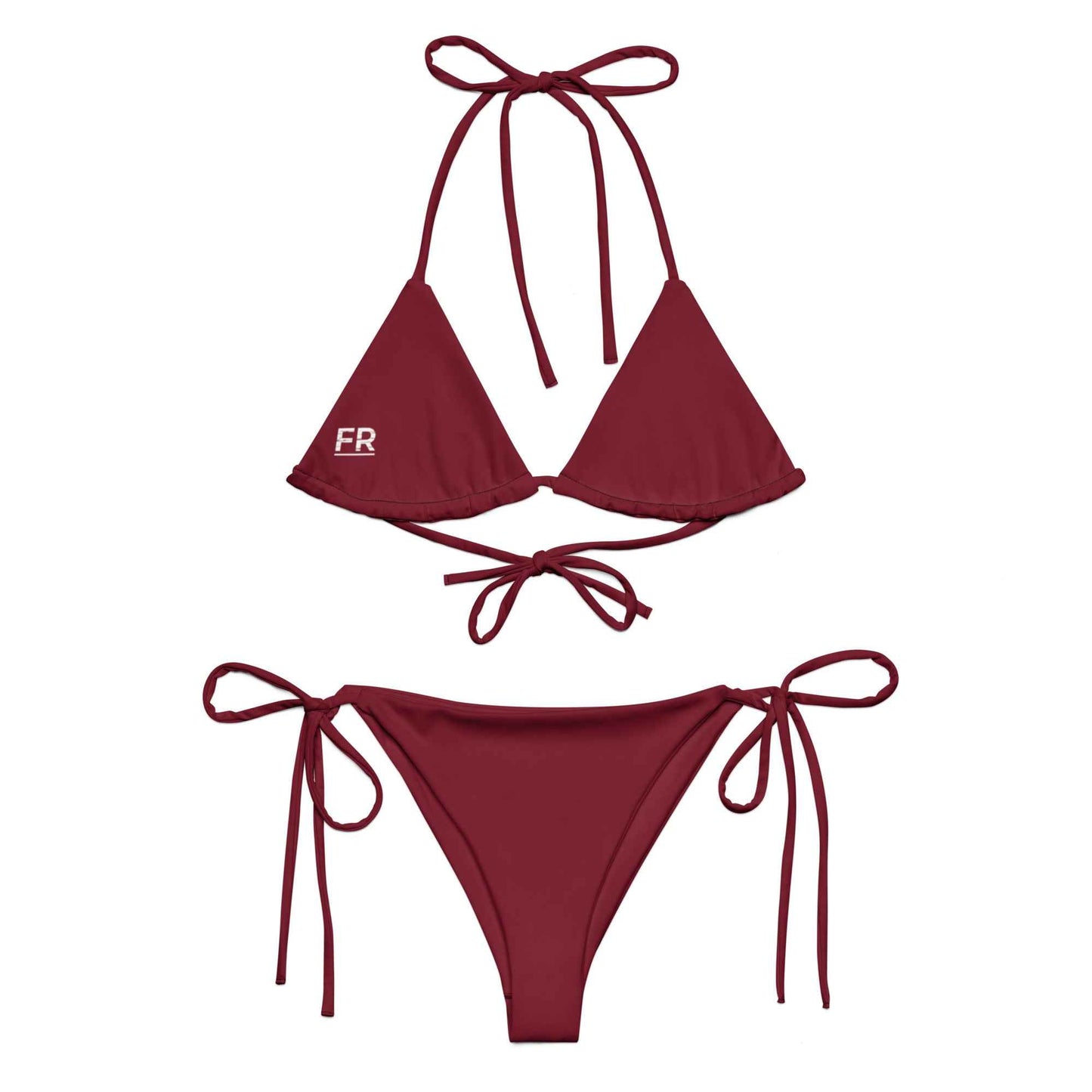 All-over print recycled string bikini