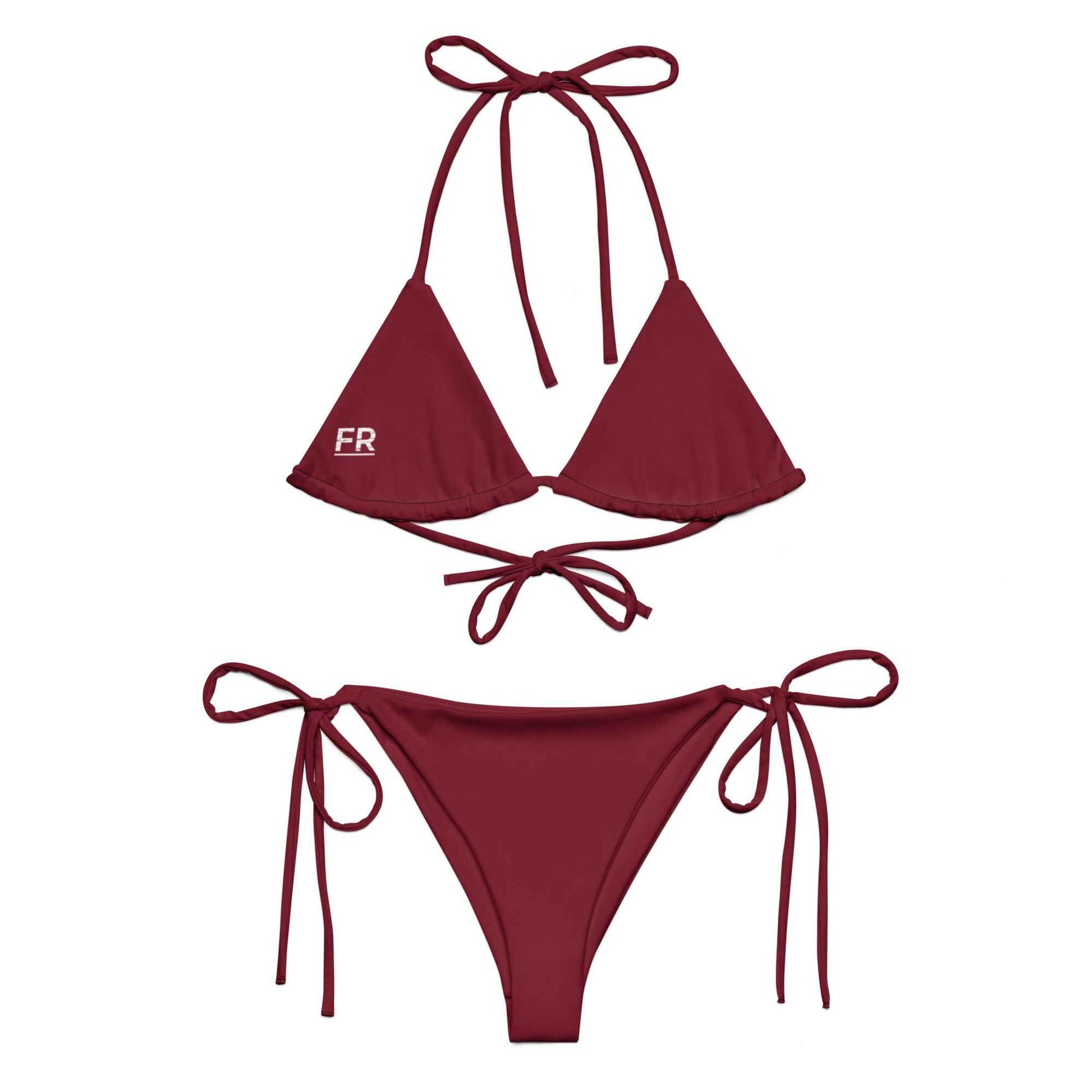 All-over print recycled string bikini
