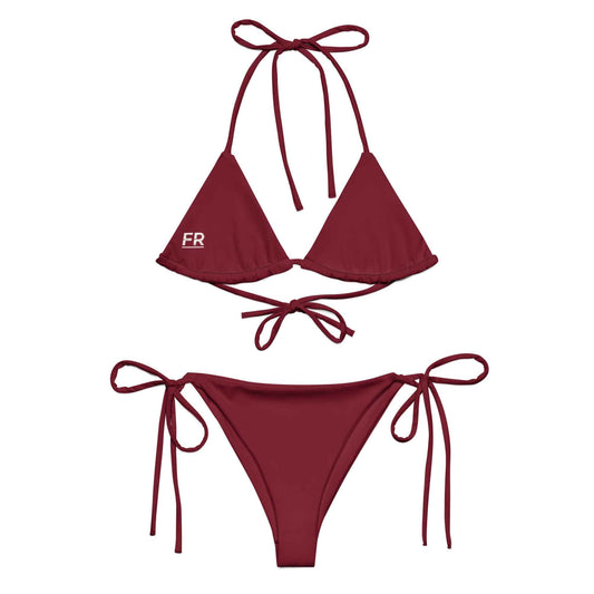 All-over print recycled string bikini