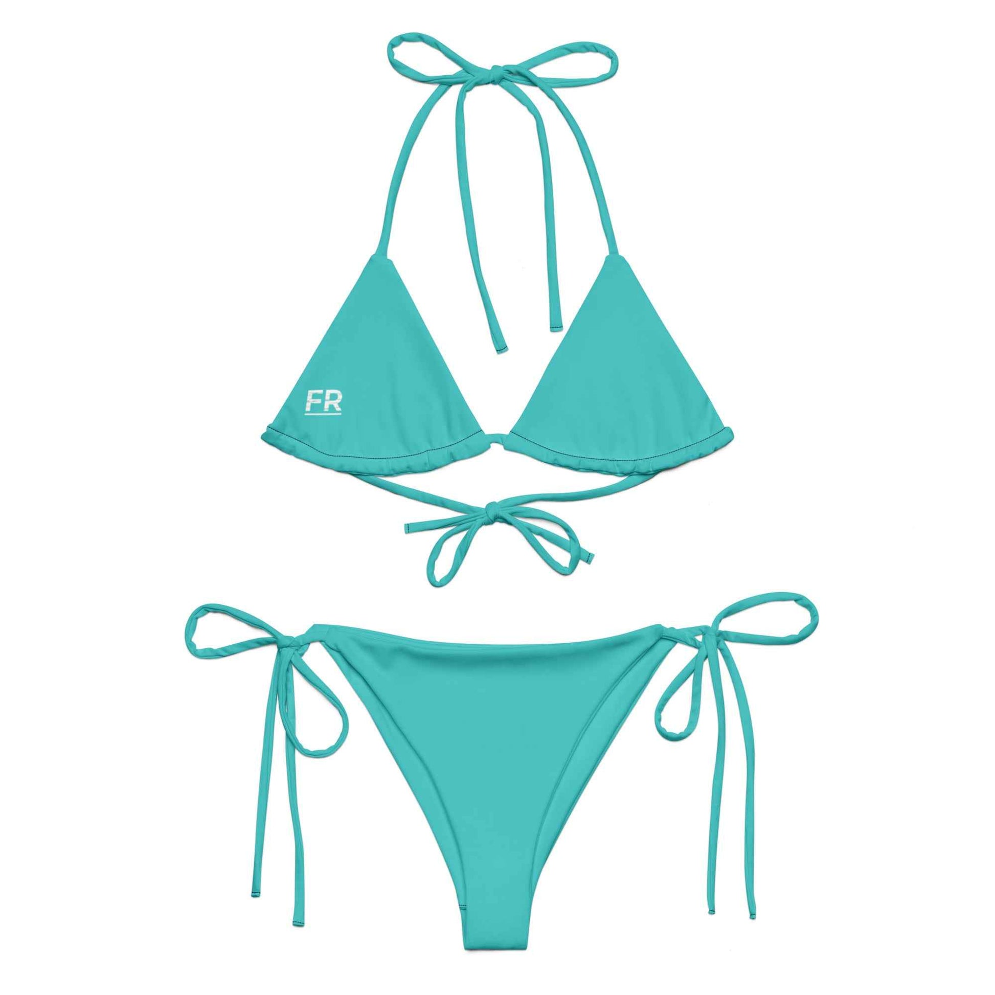 All-over print recycled string bikini
