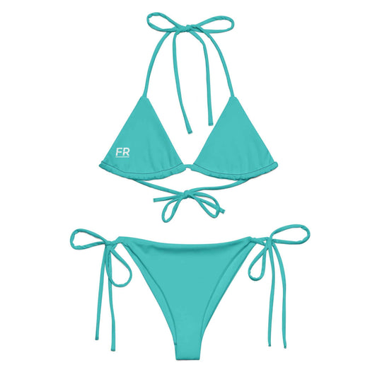 All-over print recycled string bikini