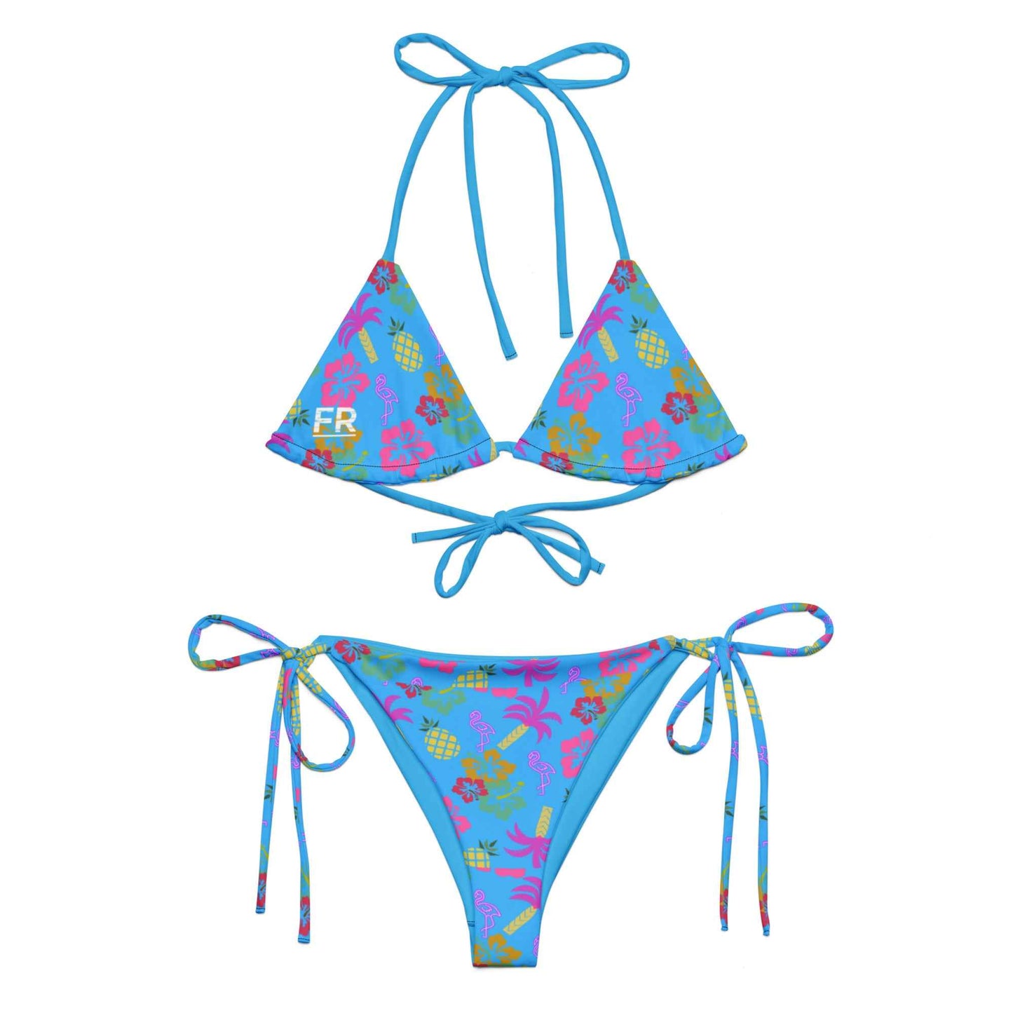 All-over print recycled string bikini