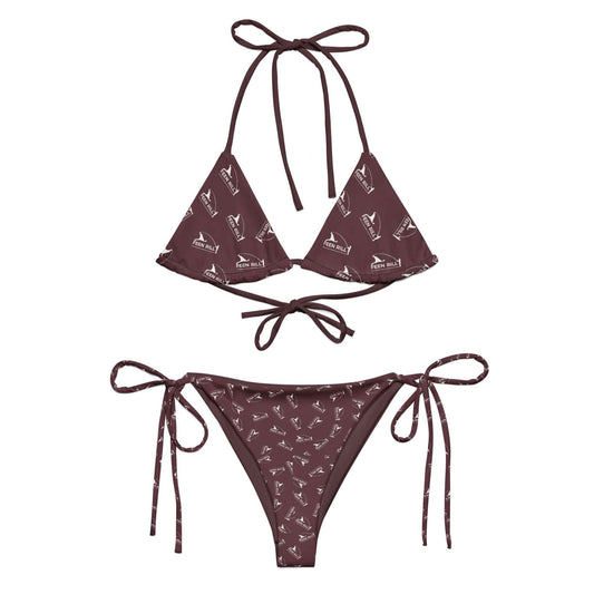 All-over print recycled string bikini