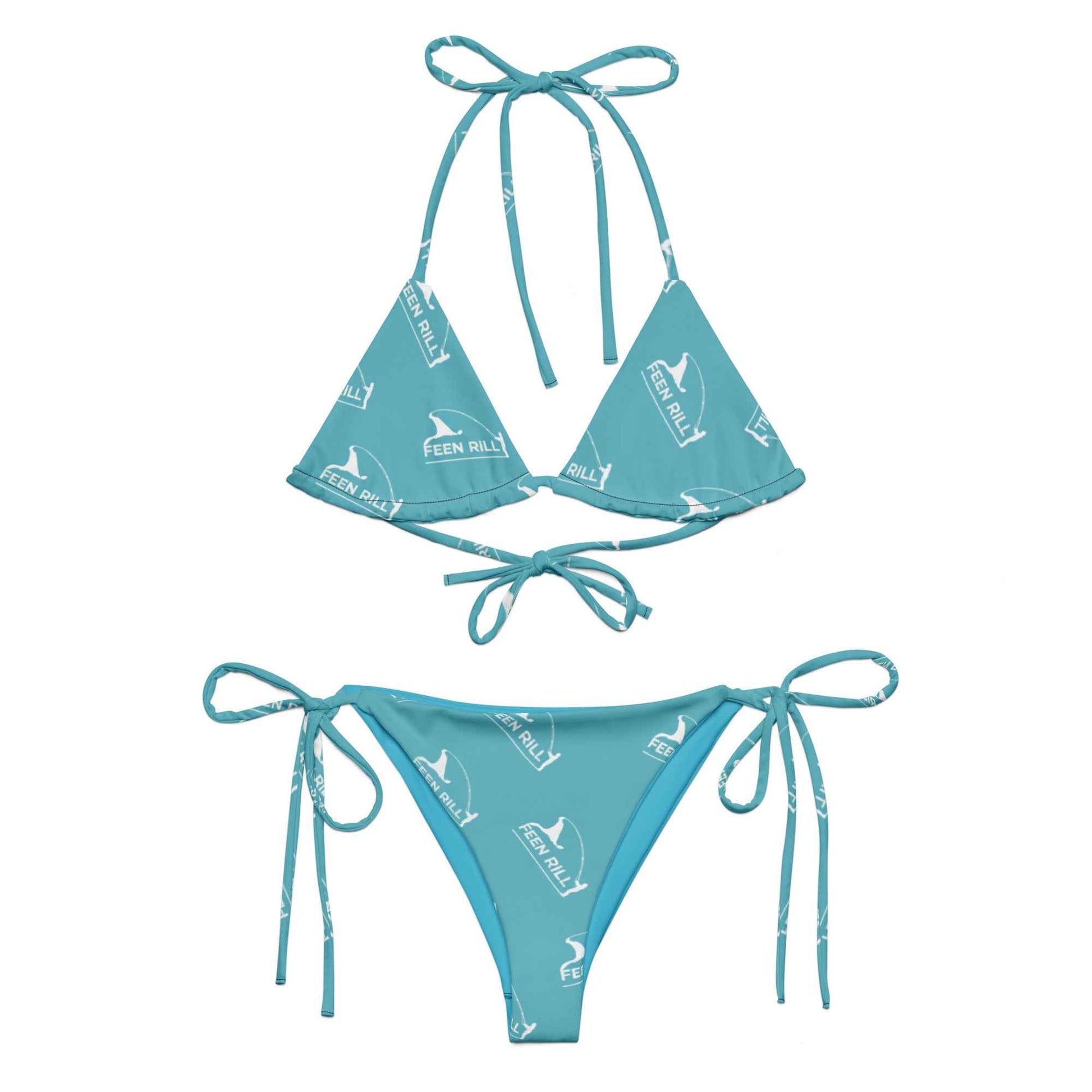 All-over print recycled string bikini