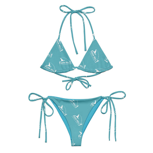 All-over print recycled string bikini