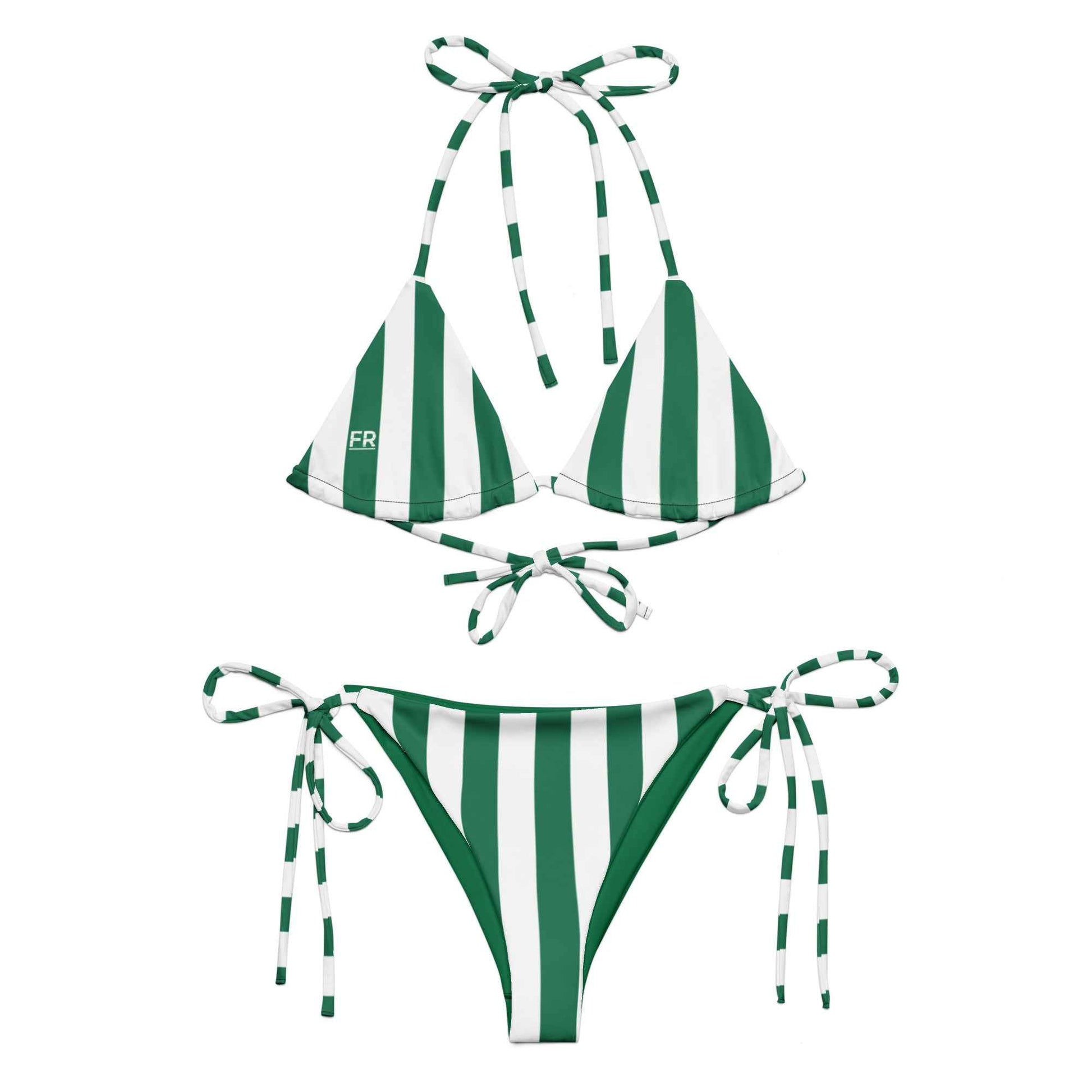 All-over print recycled string bikini