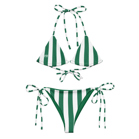All-over print recycled string bikini